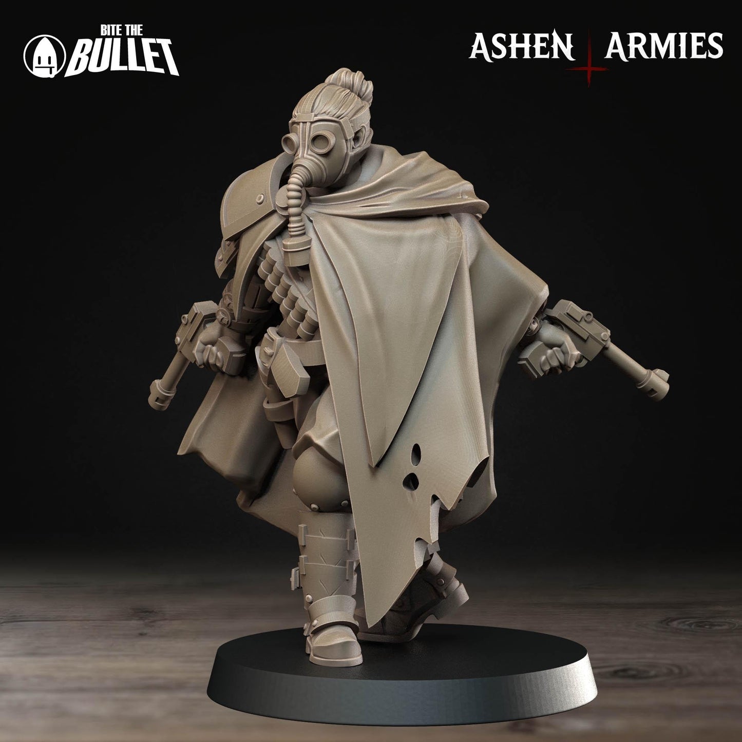 Holy Shogunate Rifle Sniper Priest Miniature (3 Variations) - 28mm / 32mm / 36mm - Bite the Bullet - Resin Printed Wargaming Figure