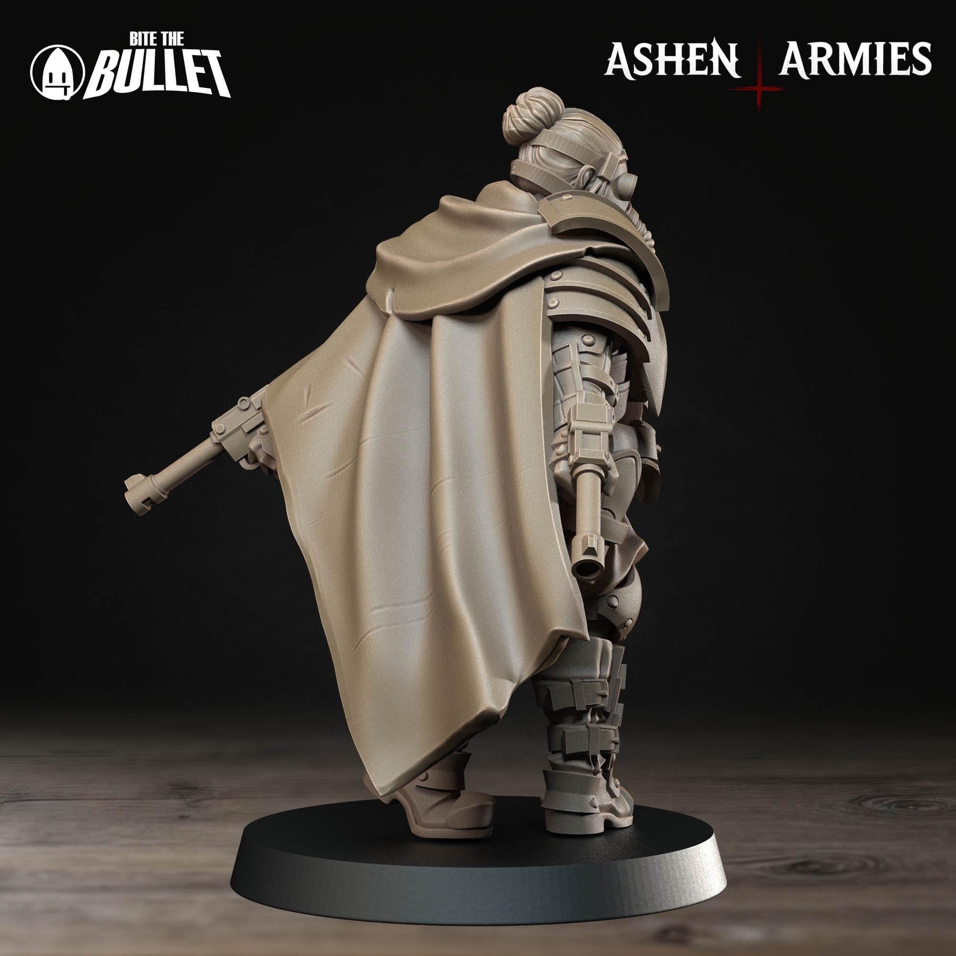 Holy Shogunate Rifle Sniper Priest Miniature (3 Variations) - 28mm / 32mm / 36mm - Bite the Bullet - Resin Printed Wargaming Figure