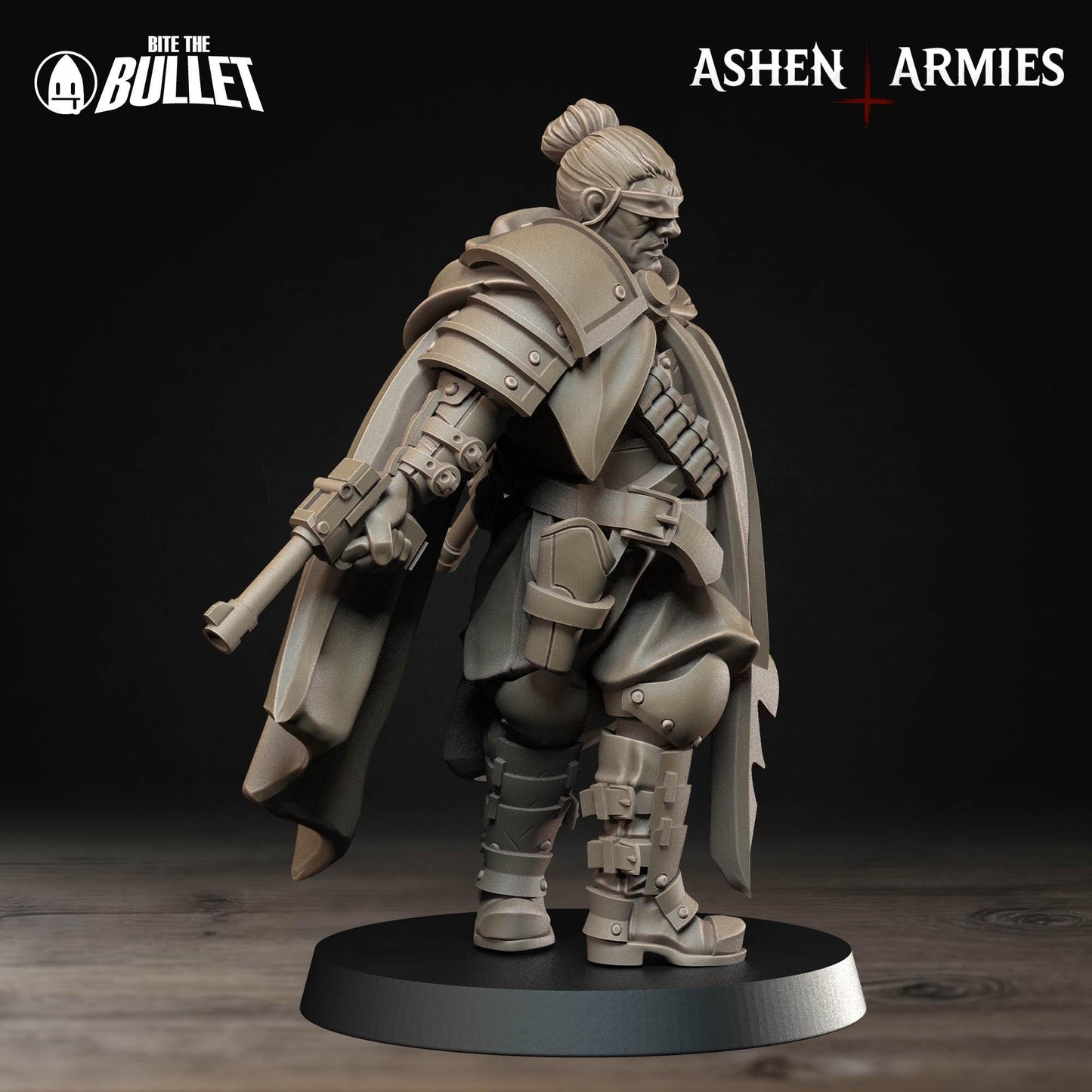 Holy Shogunate Rifle Sniper Priest Miniature (3 Variations) - 28mm / 32mm / 36mm - Bite the Bullet - Resin Printed Wargaming Figure