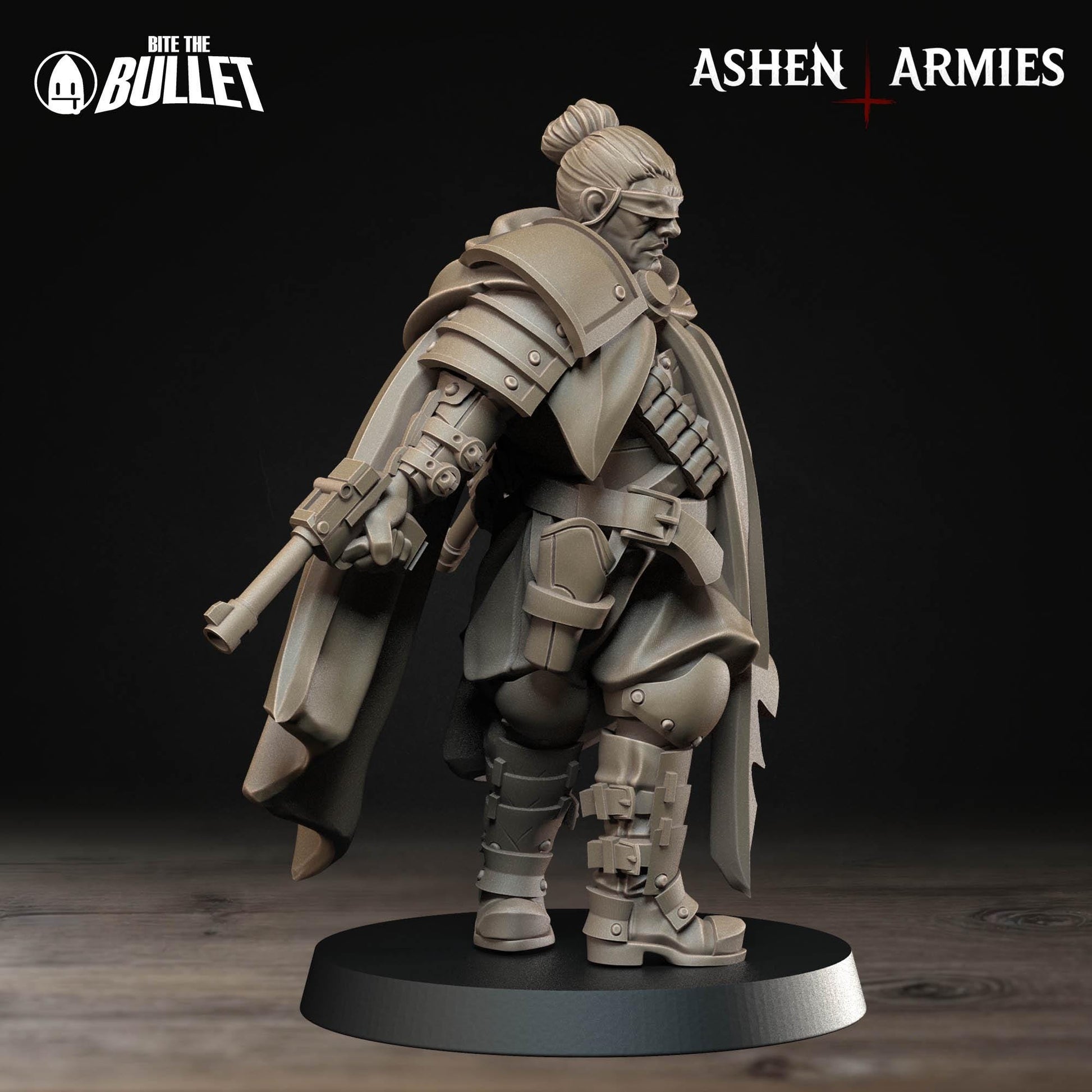 Holy Shogunate Rifle Sniper Priest Miniature (3 Variations) - 28mm / 32mm / 36mm - Bite the Bullet - Resin Printed Wargaming Figure