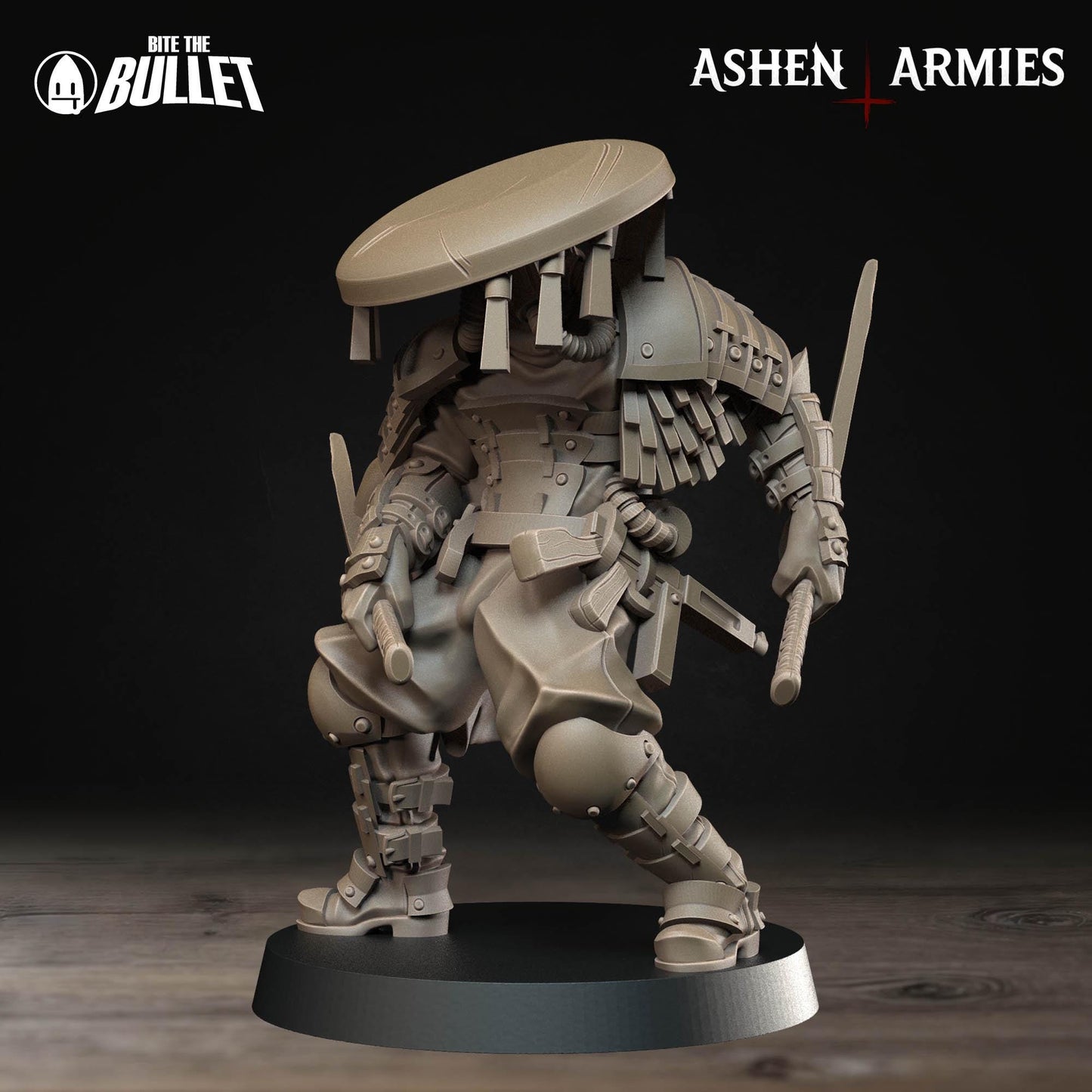 Holy Shogunate Cleric Miniature (2 Variations) - 28mm / 32mm / 36mm - Bite the Bullet - Resin Printed Wargaming Figure