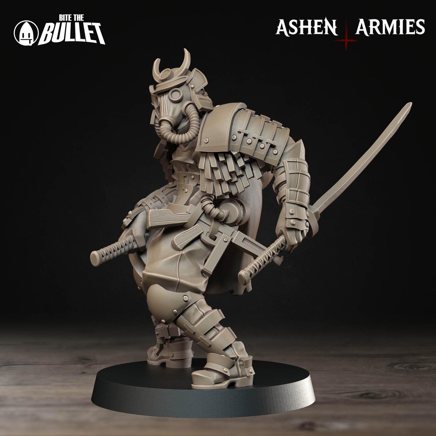 Holy Shogunate Cleric Miniature (2 Variations) - 28mm / 32mm / 36mm - Bite the Bullet - Resin Printed Wargaming Figure