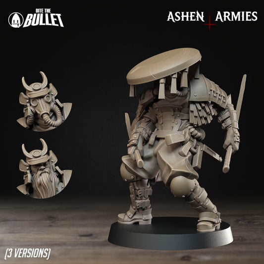 Holy Shogunate Cleric Miniature (2 Variations) - 28mm / 32mm / 36mm - Bite the Bullet - Resin Printed Wargaming Figure
