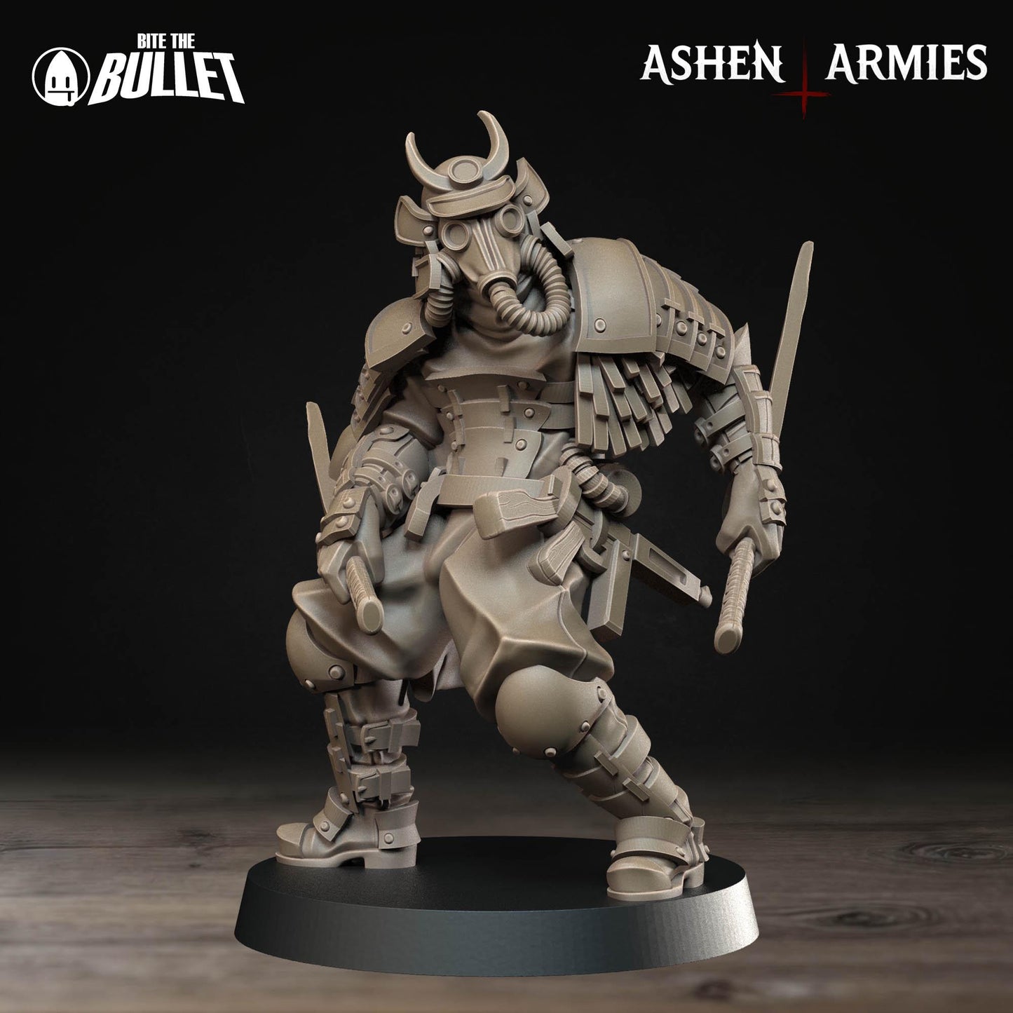 Holy Shogunate Cleric Miniature (2 Variations) - 28mm / 32mm / 36mm - Bite the Bullet - Resin Printed Wargaming Figure