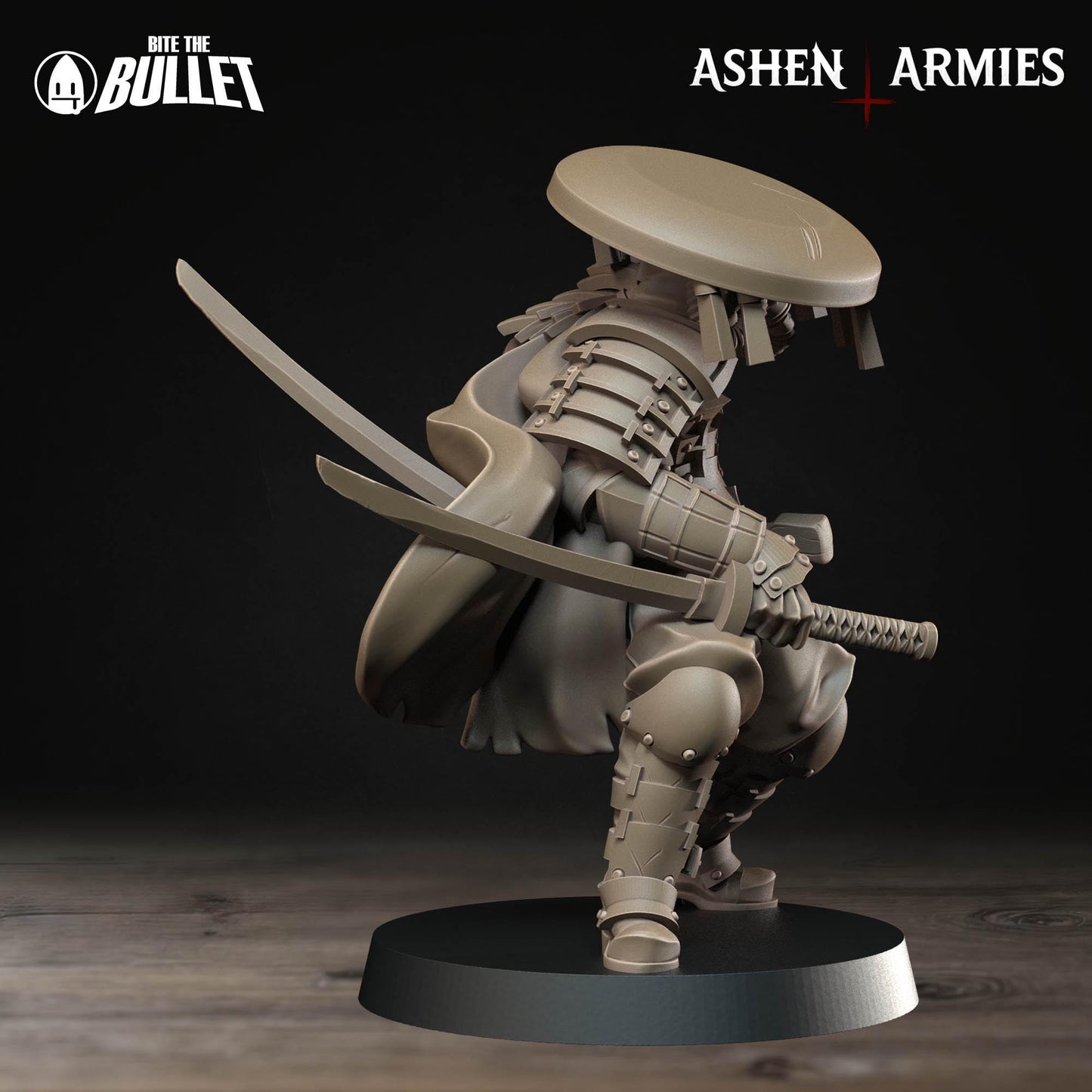 Holy Shogunate Cleric Miniature (2 Variations) - 28mm / 32mm / 36mm - Bite the Bullet - Resin Printed Wargaming Figure