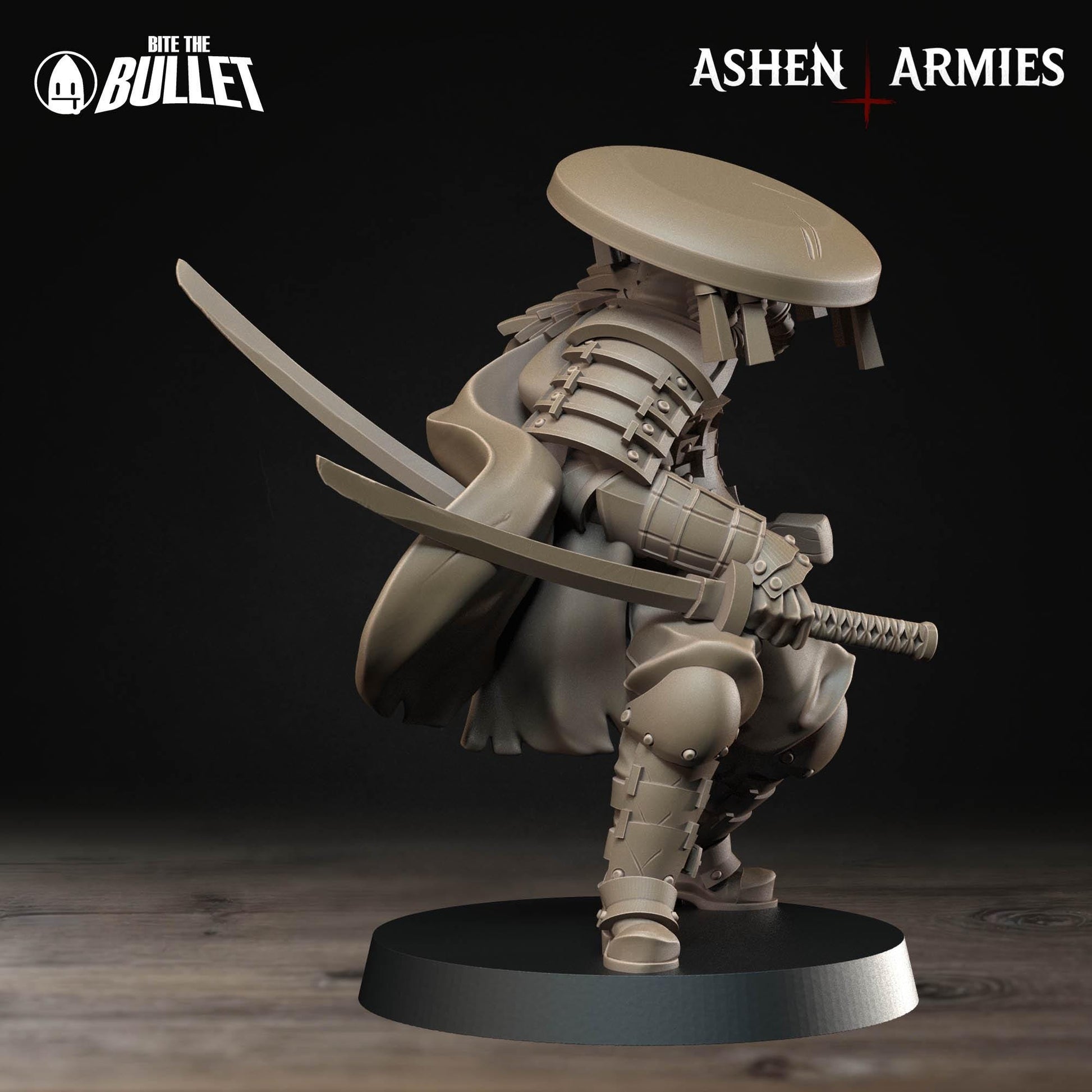Holy Shogunate Cleric Miniature (2 Variations) - 28mm / 32mm / 36mm - Bite the Bullet - Resin Printed Wargaming Figure