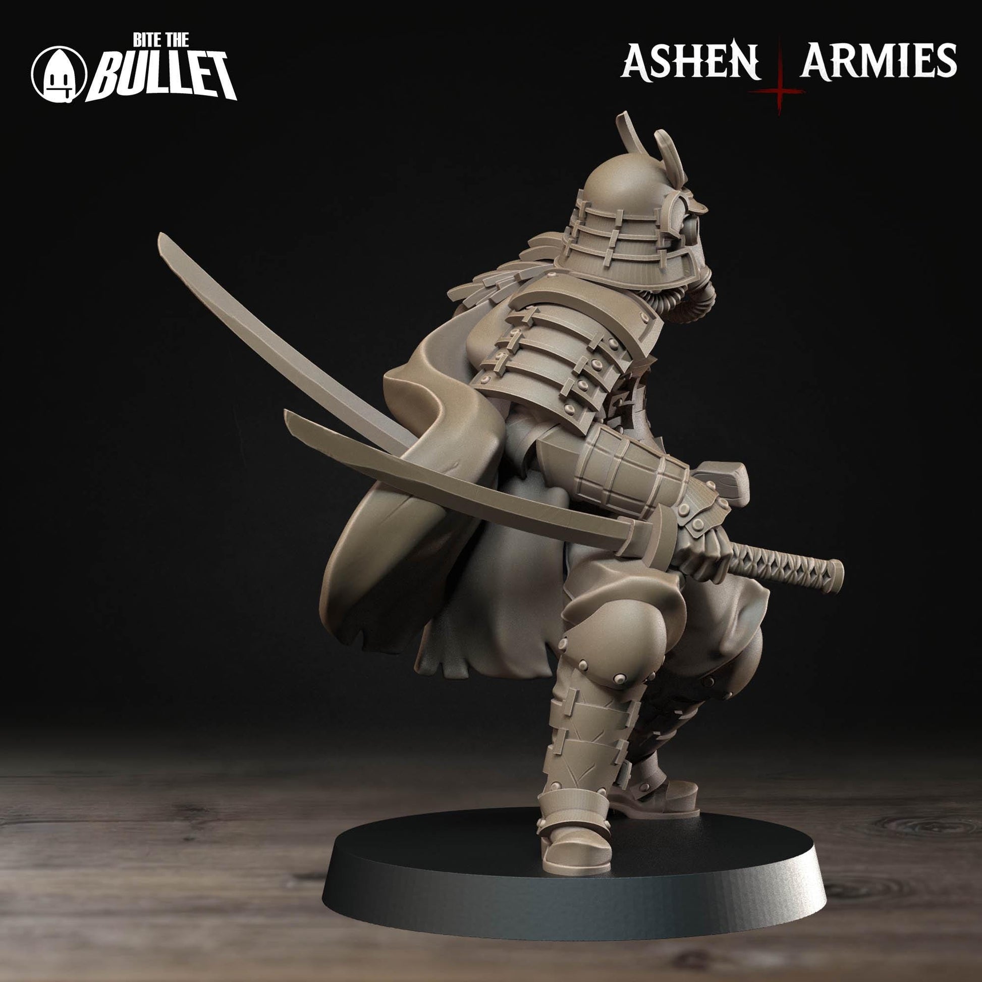 Holy Shogunate Cleric Miniature (2 Variations) - 28mm / 32mm / 36mm - Bite the Bullet - Resin Printed Wargaming Figure