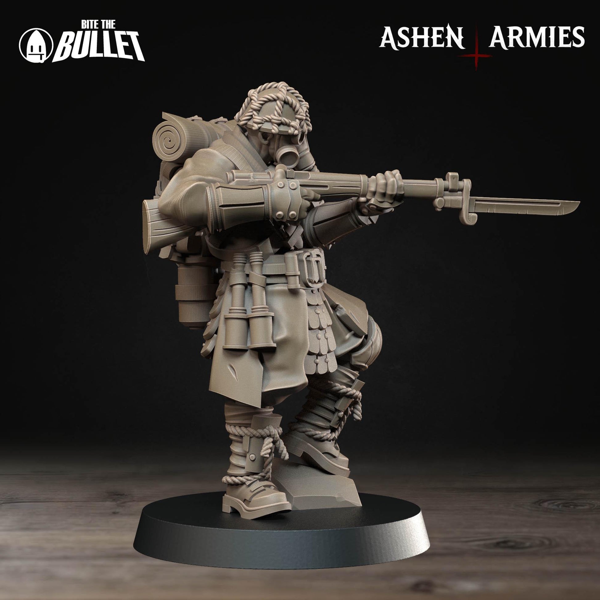 Holy Shogunate Yeoman Miniature (4 Variations) - 28mm / 32mm / 36mm - Bite the Bullet - Resin Printed Wargaming Figure