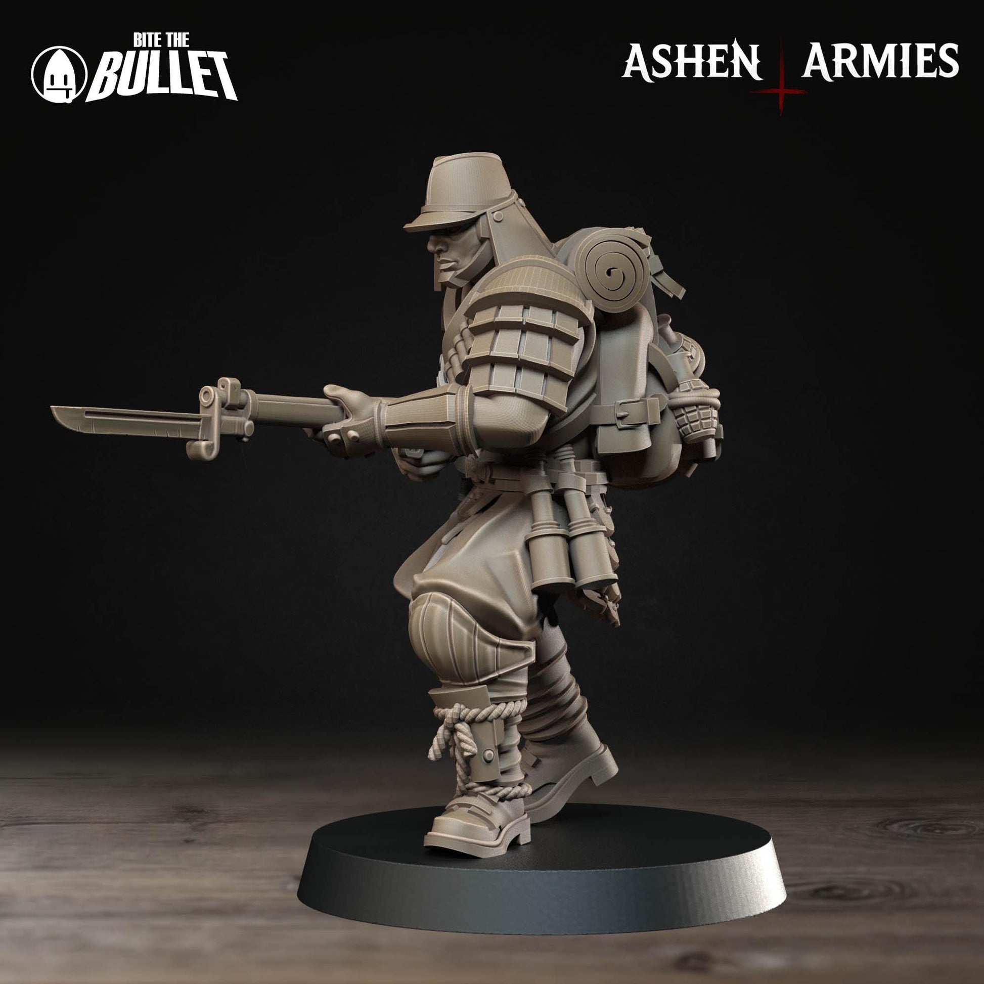 Holy Shogunate Yeoman Miniature (4 Variations) - 28mm / 32mm / 36mm - Bite the Bullet - Resin Printed Wargaming Figure