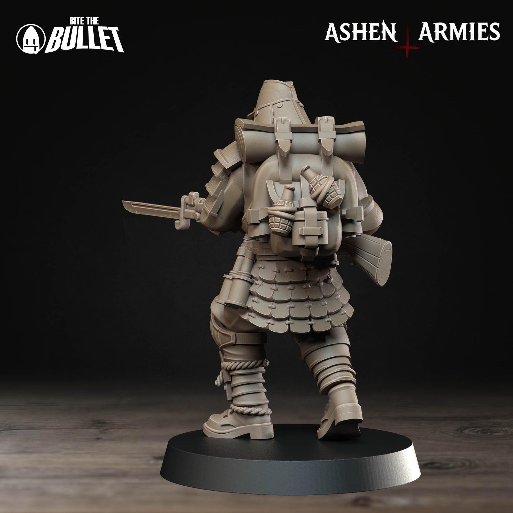 Holy Shogunate Yeoman Miniature (4 Variations) - 28mm / 32mm / 36mm - Bite the Bullet - Resin Printed Wargaming Figure