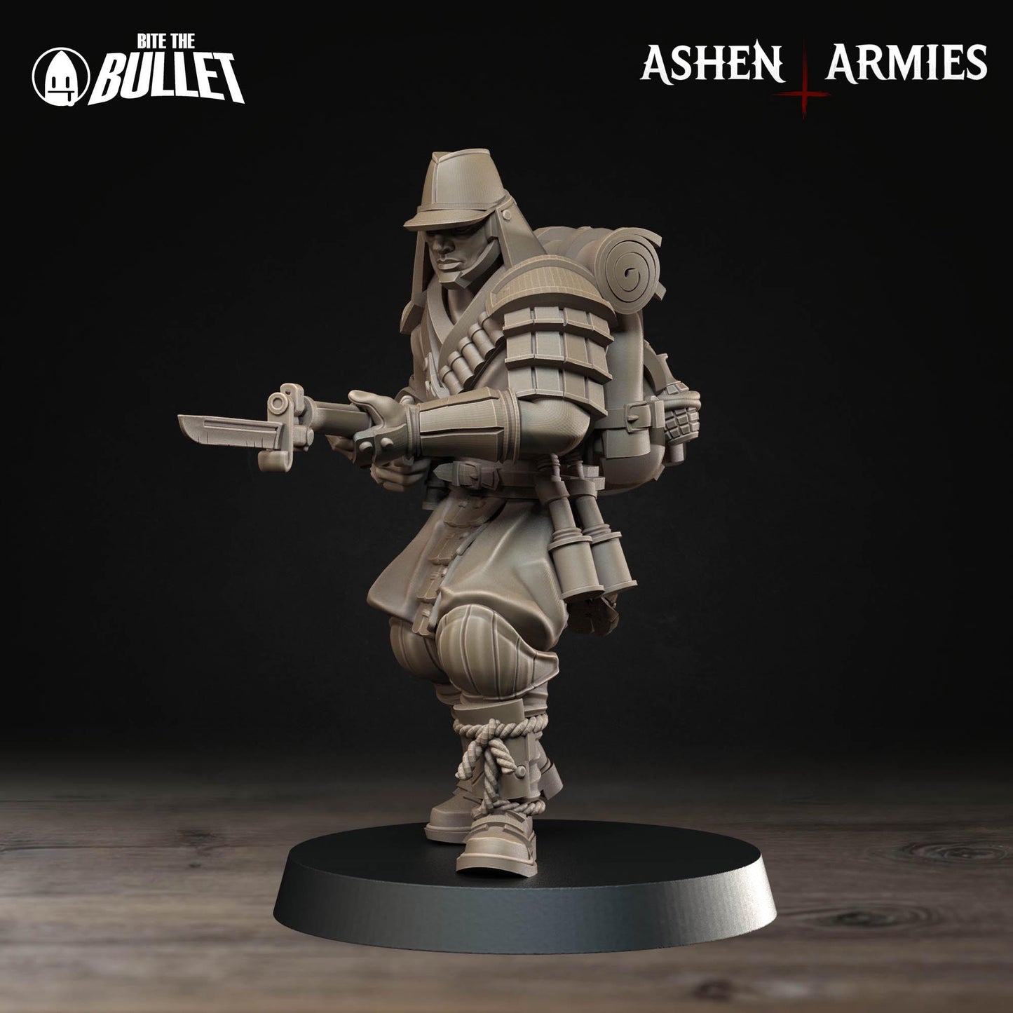 Holy Shogunate Yeoman Miniature (4 Variations) - 28mm / 32mm / 36mm - Bite the Bullet - Resin Printed Wargaming Figure