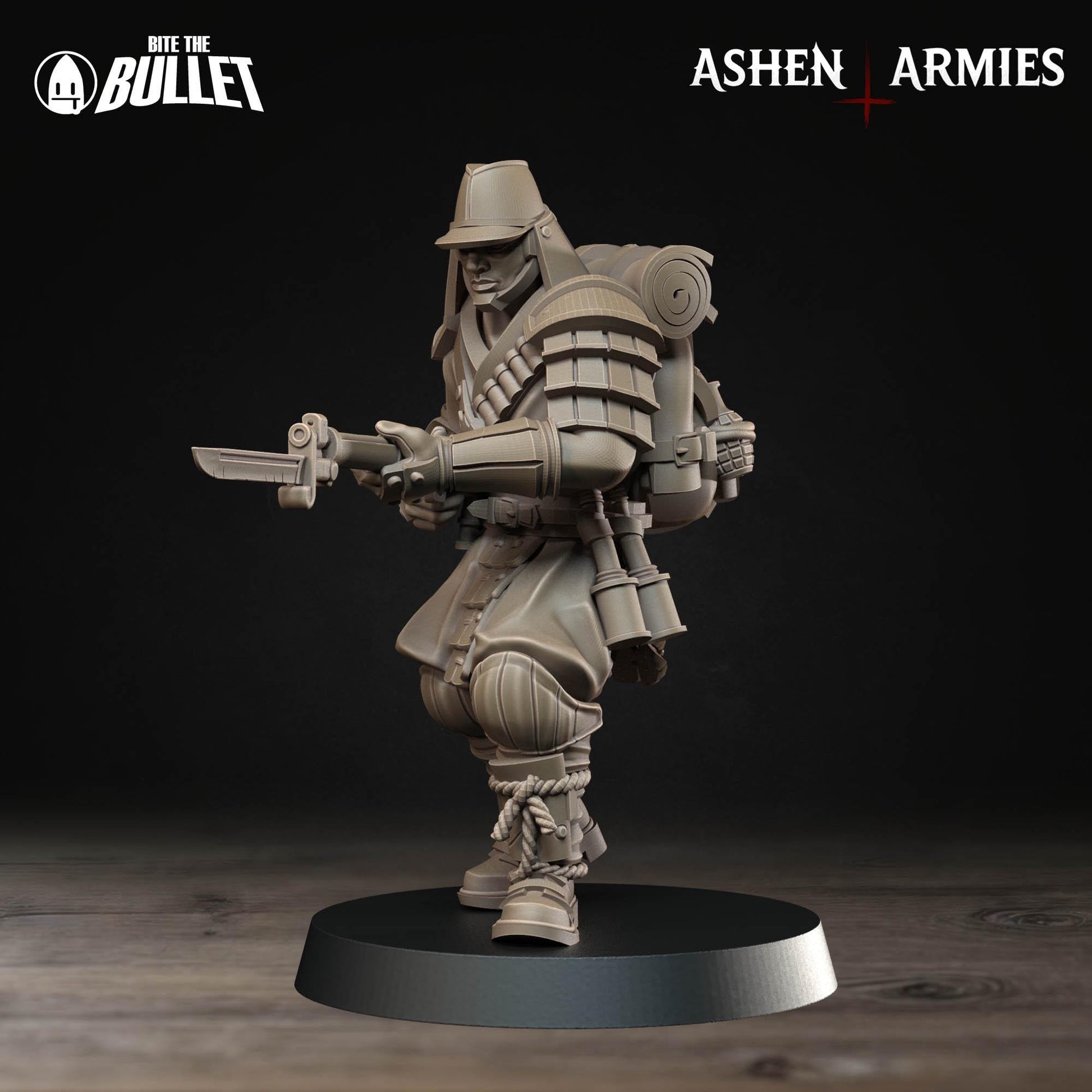 Holy Shogunate Yeoman Miniature (4 Variations) - 28mm / 32mm / 36mm - Bite the Bullet - Resin Printed Wargaming Figure