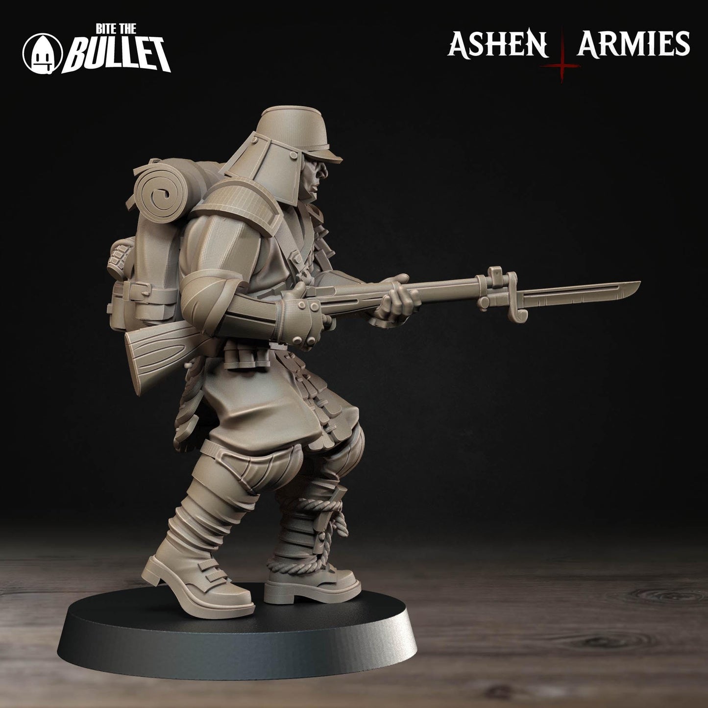 Holy Shogunate Yeoman Miniature (4 Variations) - 28mm / 32mm / 36mm - Bite the Bullet - Resin Printed Wargaming Figure