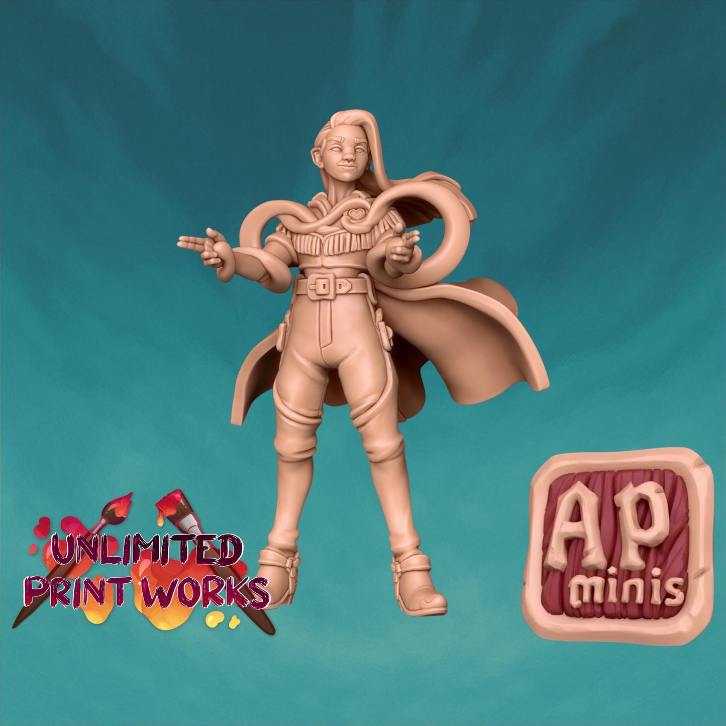 Marzipan, Catty Warlock Miniature - 28mm / 32mm / 36mm - Awkward Penguin Minis - Resin Printed Figure for D&D, Daggerheart, and Painting