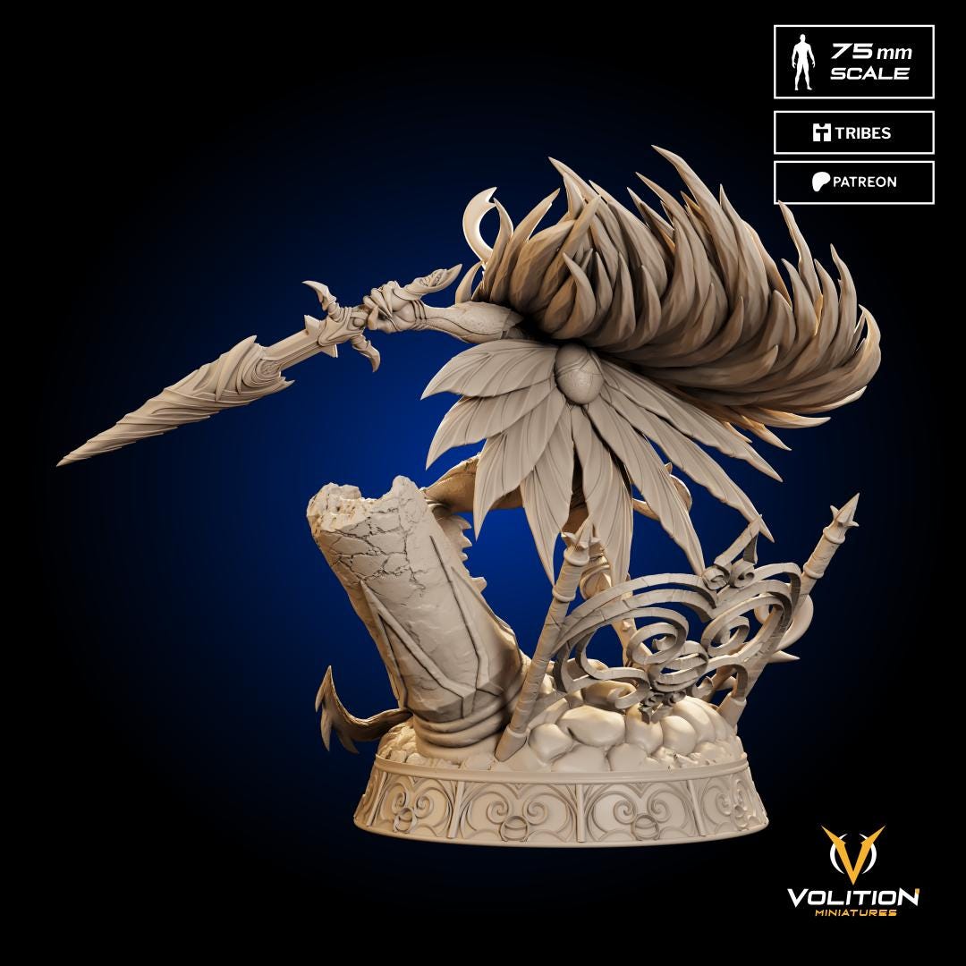 Void Knight Figure - 28mm / 32mm / 36mm / 75mm / 1:10 - Volition Miniatures - Resin Printed Figurine for D&D, TTRPGs, and Board Games