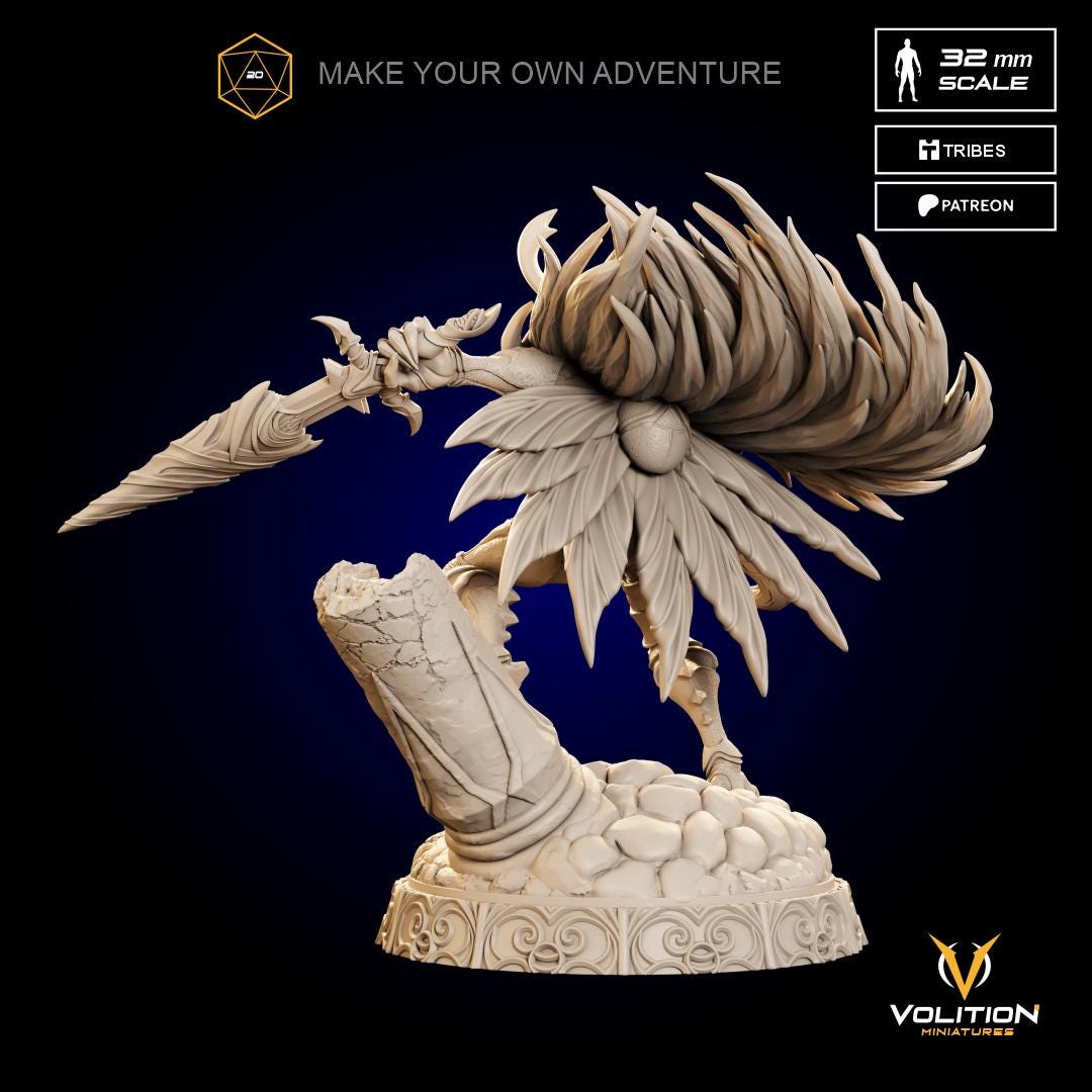 Void Knight Figure - 28mm / 32mm / 36mm / 75mm / 1:10 - Volition Miniatures - Resin Printed Figurine for D&D, TTRPGs, and Board Games