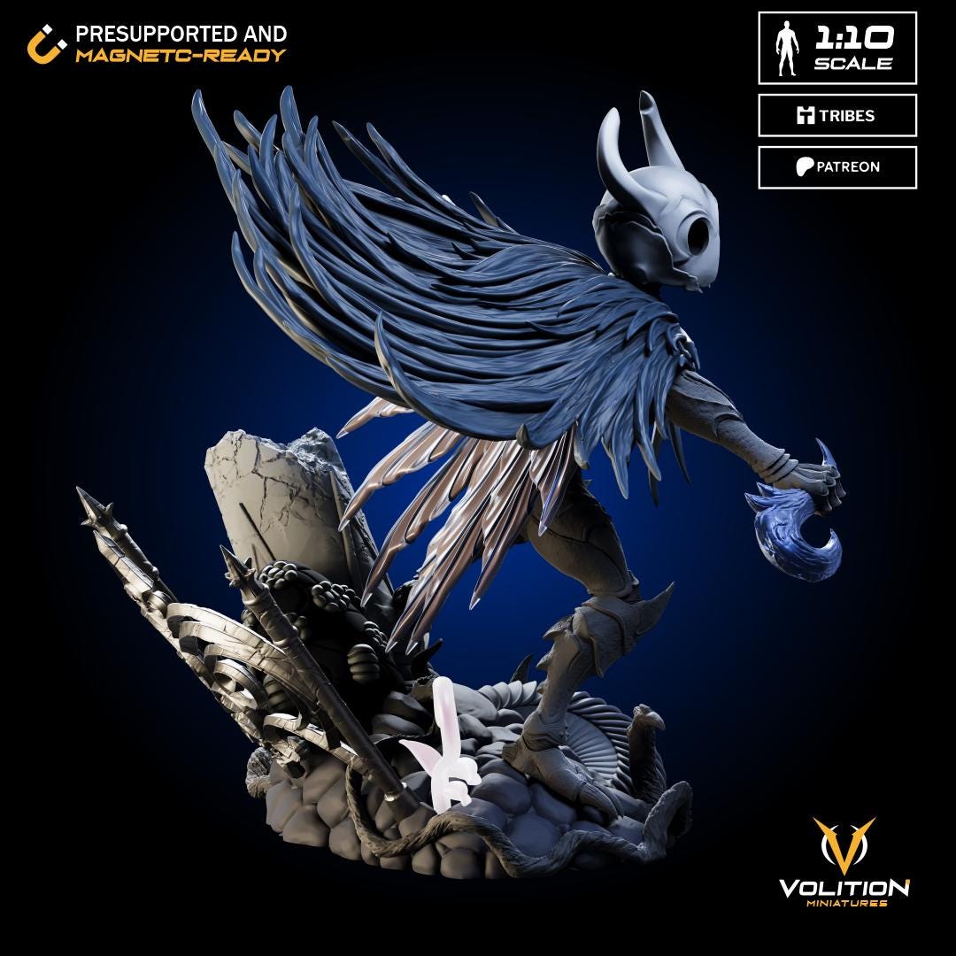 Void Knight Figure - 28mm / 32mm / 36mm / 75mm / 1:10 - Volition Miniatures - Resin Printed Figurine for D&D, TTRPGs, and Board Games