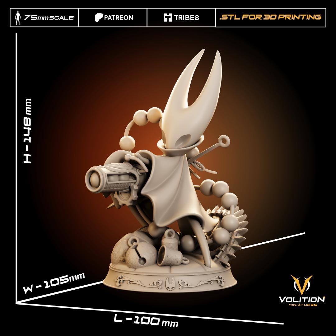 Princess of the Rosary Cannon Figure - 75mm - Volition Miniatures - Unpainted Resin Printed Figurine