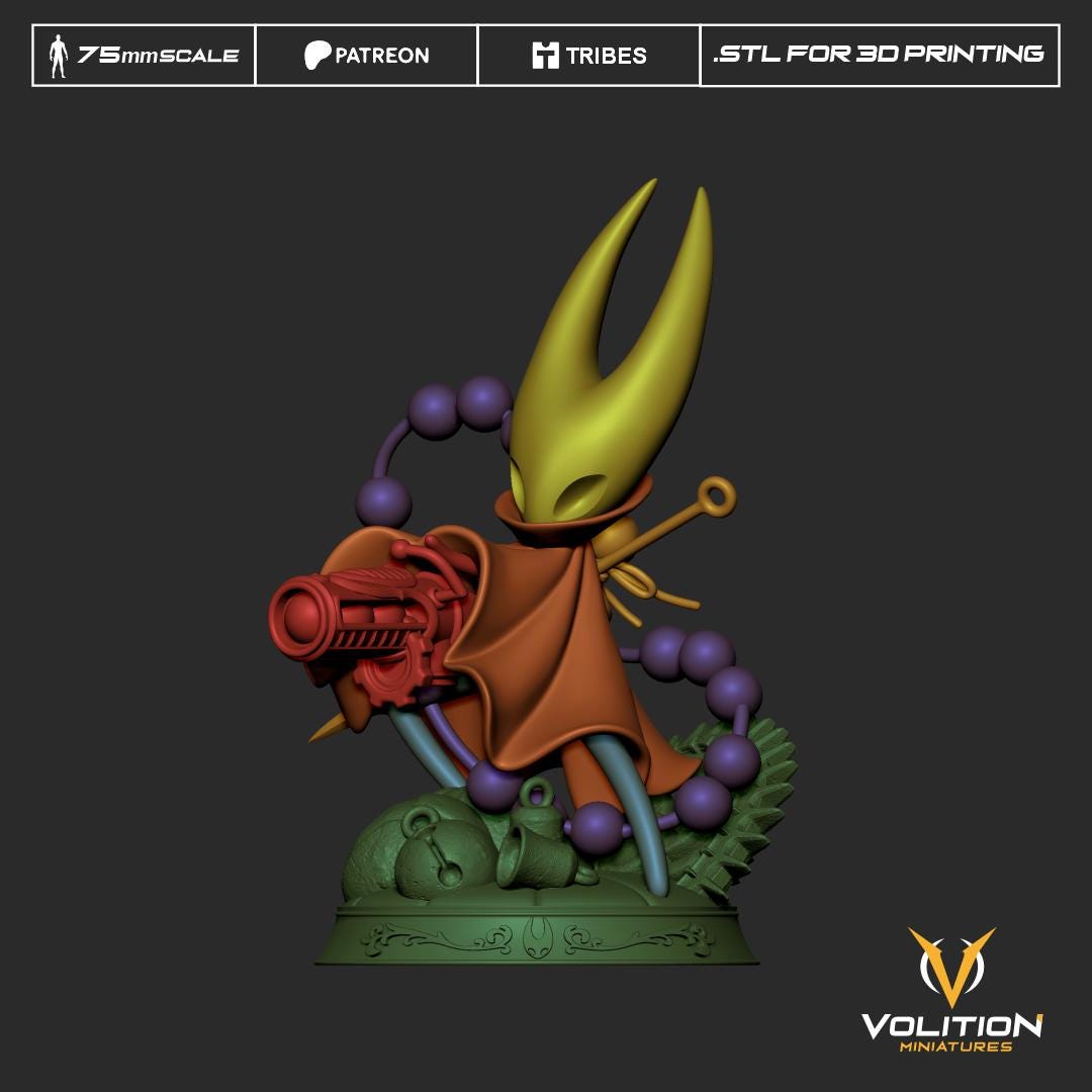 Princess of the Rosary Cannon Figure - 75mm - Volition Miniatures - Unpainted Resin Printed Figurine