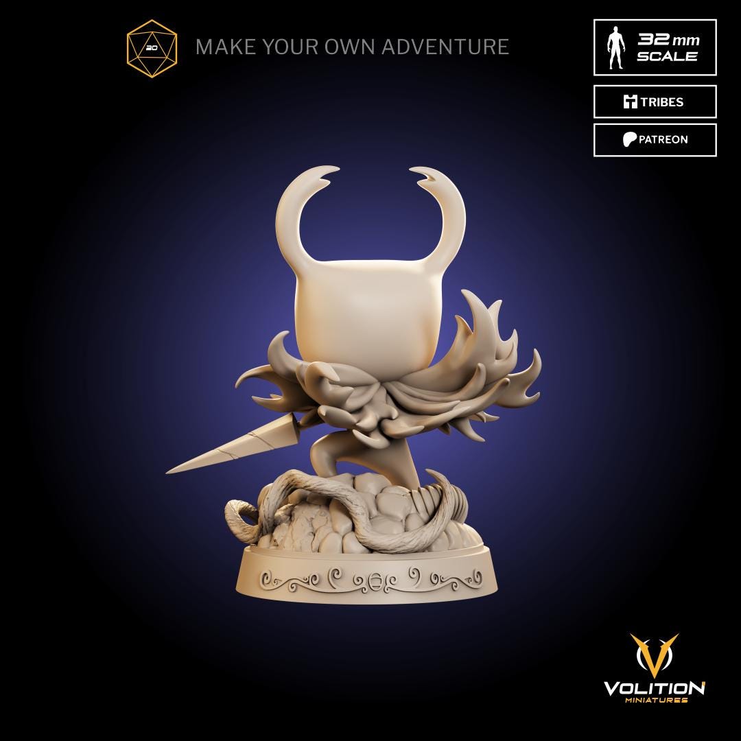 Void Guy Miniature - 28mm / 32mm / 36mm / 75mm - Volition Miniatures - Resin Printed Figurine for D&D, TTRPGs, and Board Games