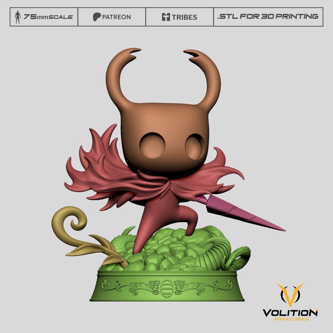 Void Guy Miniature - 28mm / 32mm / 36mm / 75mm - Volition Miniatures - Resin Printed Figurine for D&D, TTRPGs, and Board Games
