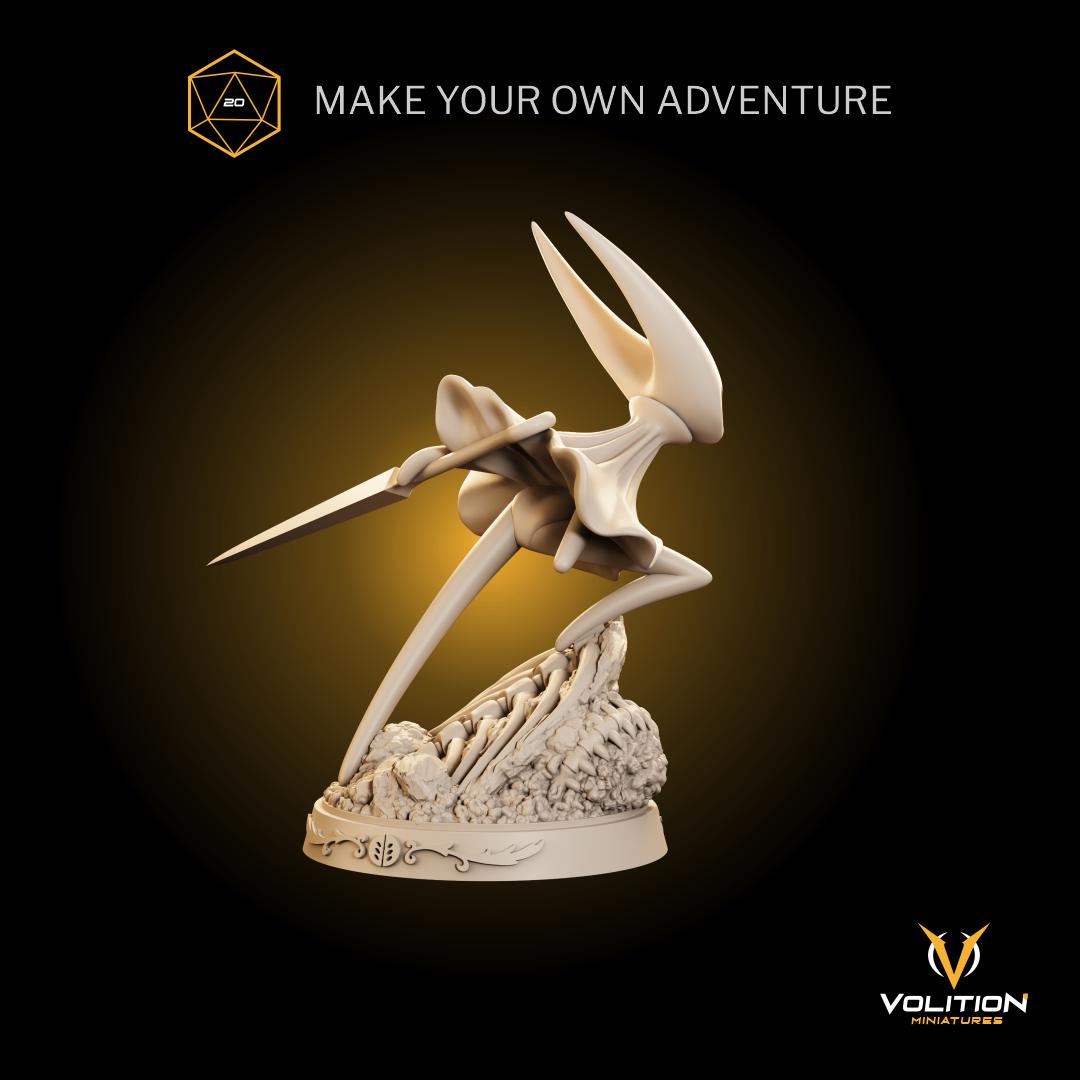 Needle Princess Miniature - 28mm / 32mm / 36mm / 75mm - Volition Miniatures - Resin Printed Figurine for D&D, TTRPGs, and Board Games