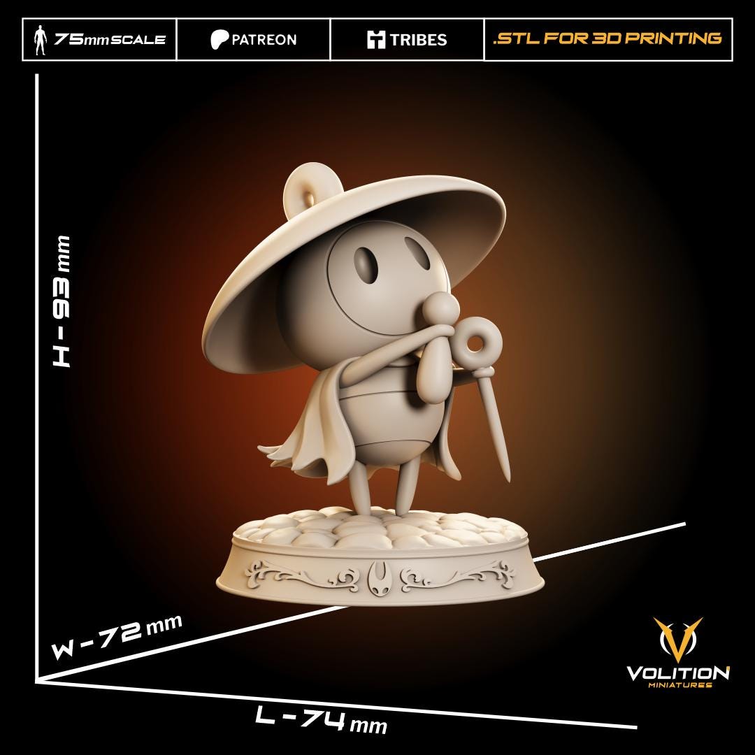 Singer Figure - 75mm - Volition Miniatures - Unpainted Resin Printed Figurine