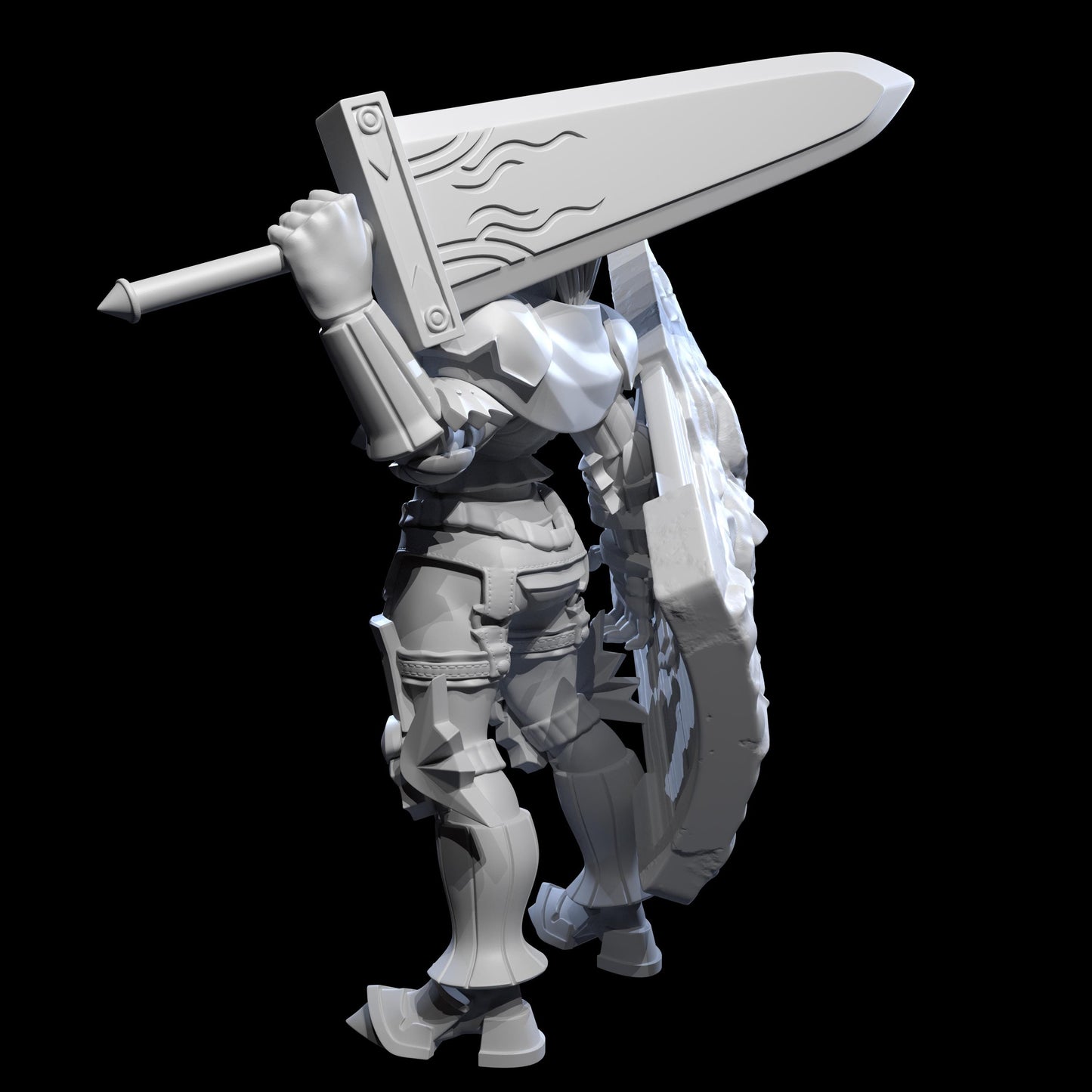Giantess Warrior Miniature - 28mm / 32mm / 36mm / 75mm - Ethan Savage Studios - Resin Printed Figure for D&D, TTRPGs, and Board Games