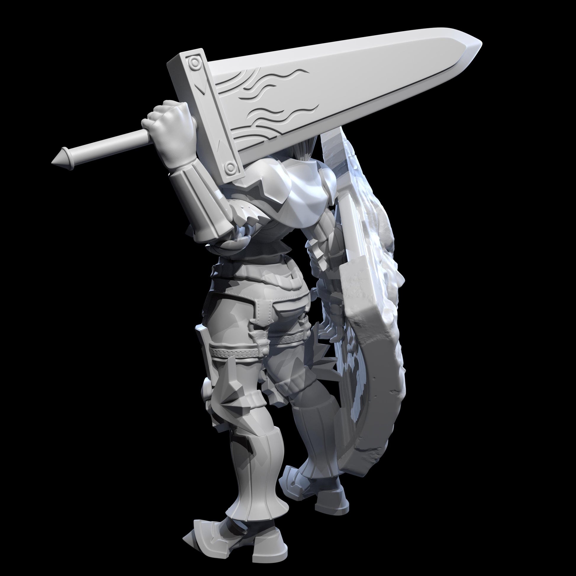 Giantess Warrior Miniature - 28mm / 32mm / 36mm / 75mm - Ethan Savage Studios - Resin Printed Figure for D&D, TTRPGs, and Board Games