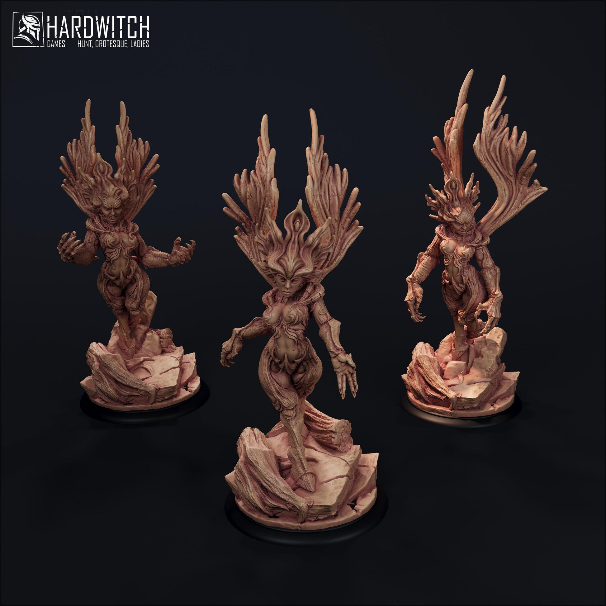 Dryad Miniature Set - 28mm / 32mm / 36mm - HardWitch Games - Resin Printed Figure for D&D, TTRPGs, and Board Games