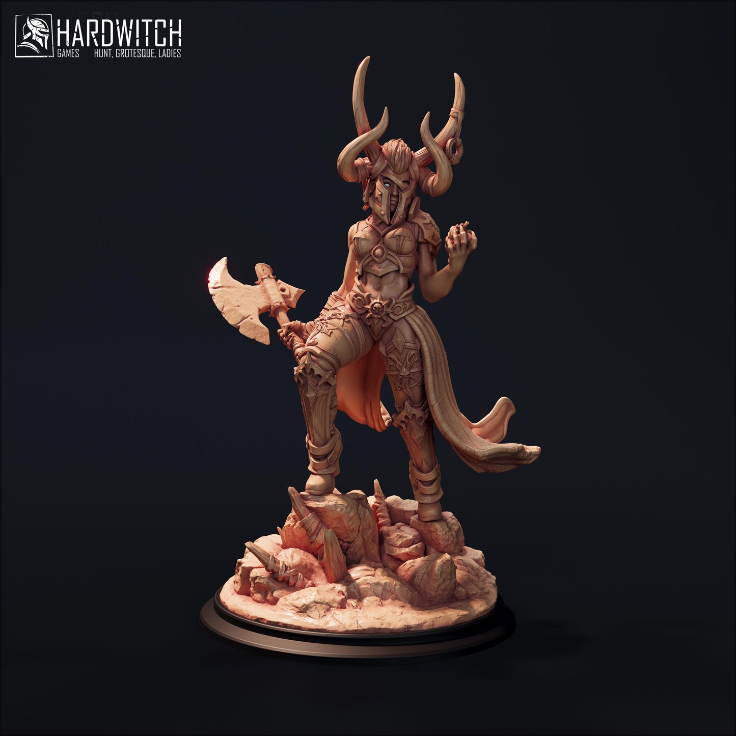 Gerta Bokart Miniature - 28mm / 32mm / 36mm / 75mm - HardWitch Games - Resin Printed Figure for D&D, TTRPGs, and Board Gaming