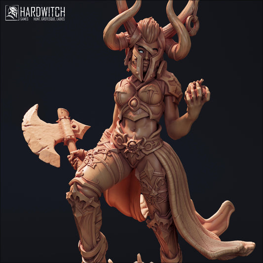 Gerta Bokart Miniature - 28mm / 32mm / 36mm / 75mm - HardWitch Games - Resin Printed Figure for D&D, TTRPGs, and Board Gaming