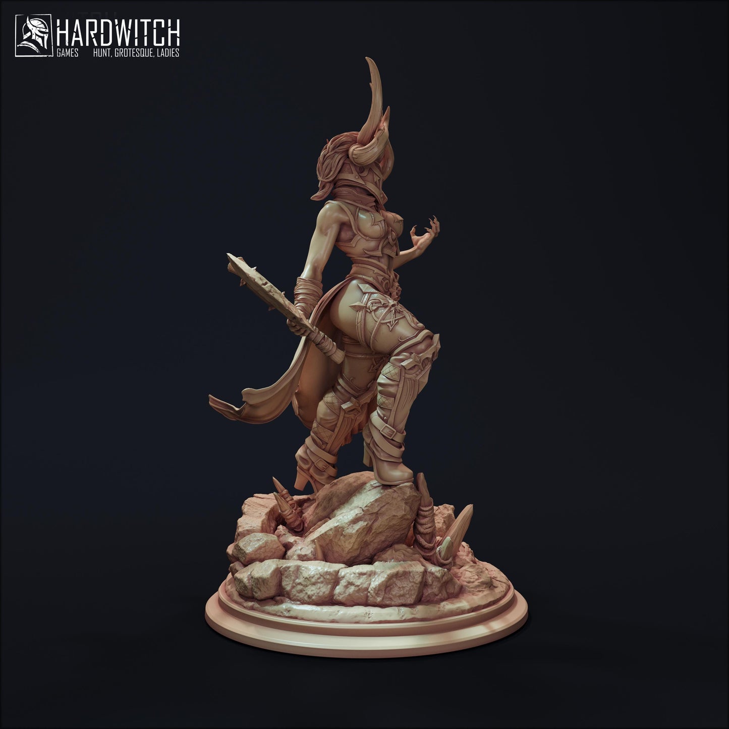 Gerta Bokart Miniature - 28mm / 32mm / 36mm / 75mm - HardWitch Games - Resin Printed Figure for D&D, TTRPGs, and Board Gaming