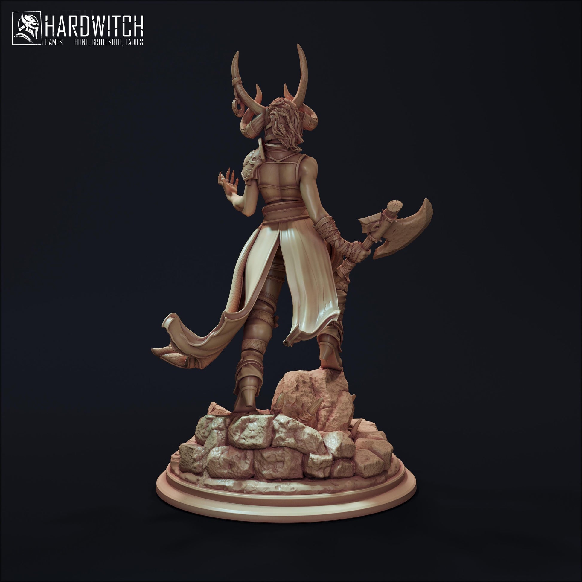 Gerta Bokart Miniature - 28mm / 32mm / 36mm / 75mm - HardWitch Games - Resin Printed Figure for D&D, TTRPGs, and Board Gaming