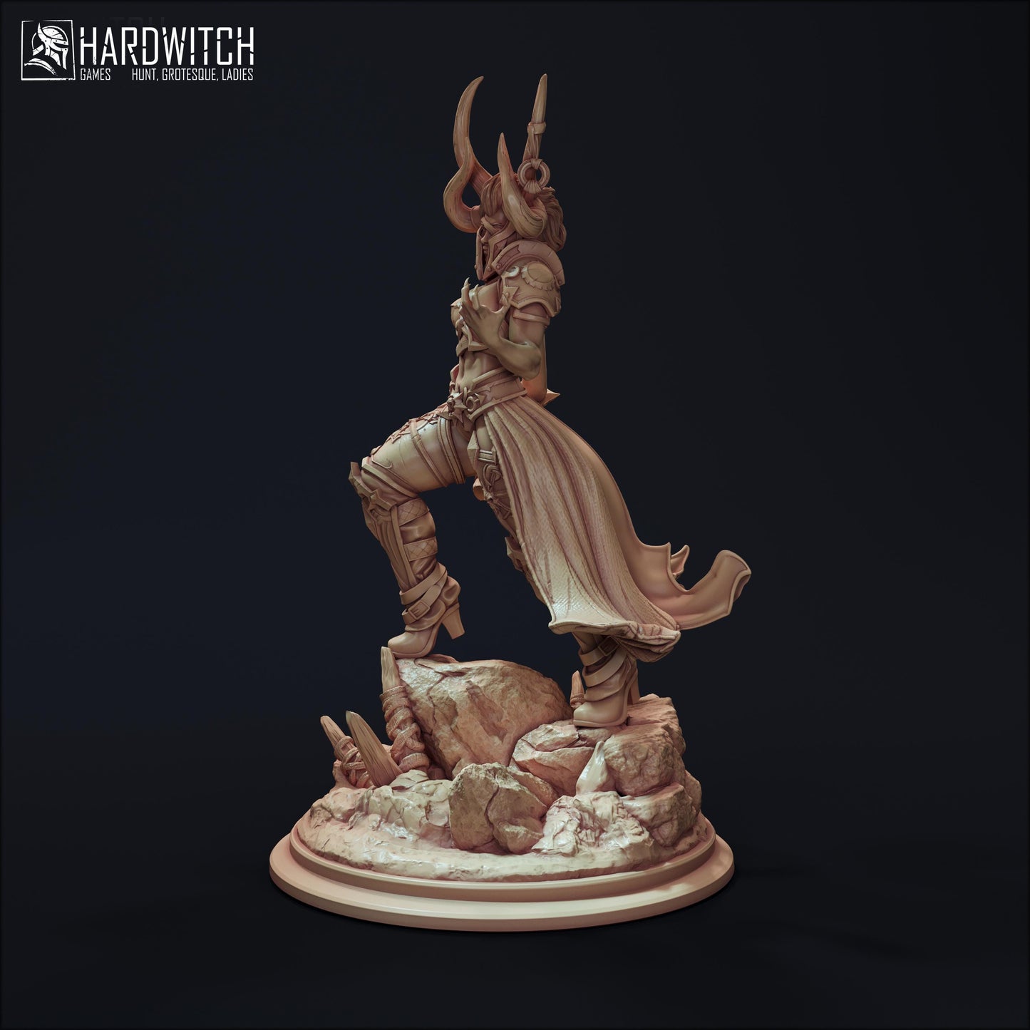 Gerta Bokart Miniature - 28mm / 32mm / 36mm / 75mm - HardWitch Games - Resin Printed Figure for D&D, TTRPGs, and Board Gaming