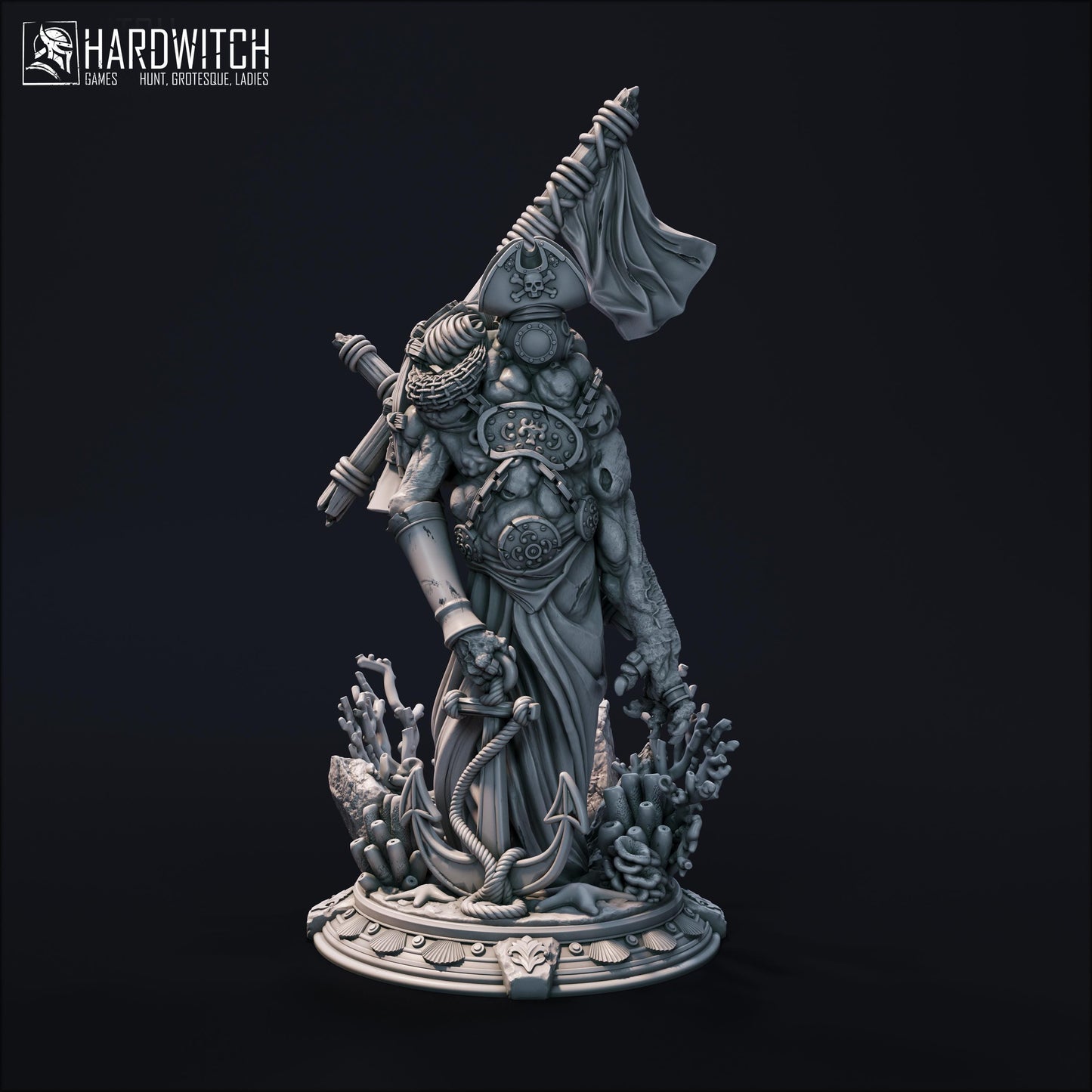 Lord Purulence Miniature - 28mm / 32mm / 36mm - HardWitch Games - Resin Printed Figure for D&D, TTRPGs, and Board Gaming