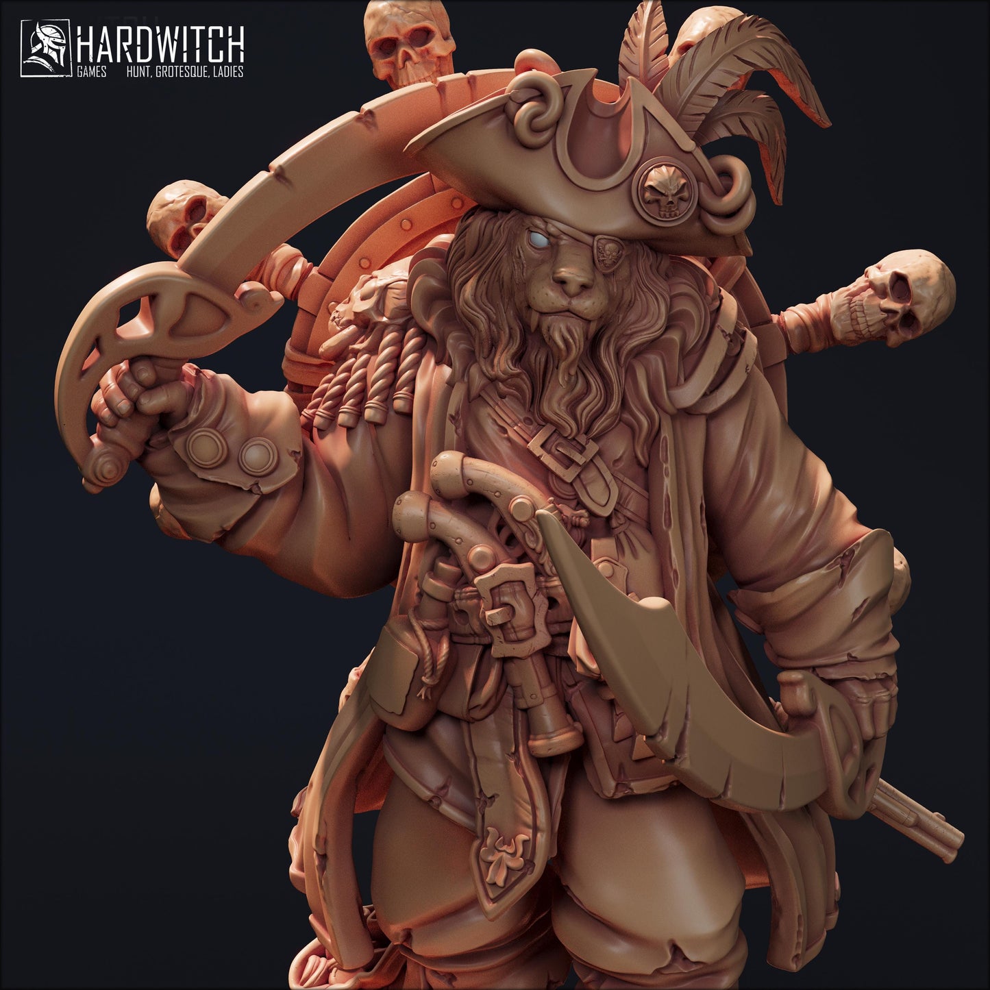 Murt Azar Miniature - 28mm / 32mm / 36mm / 75mm - HardWitch Games - Resin Printed Figure for D&D, TTRPGs, and Board Gaming