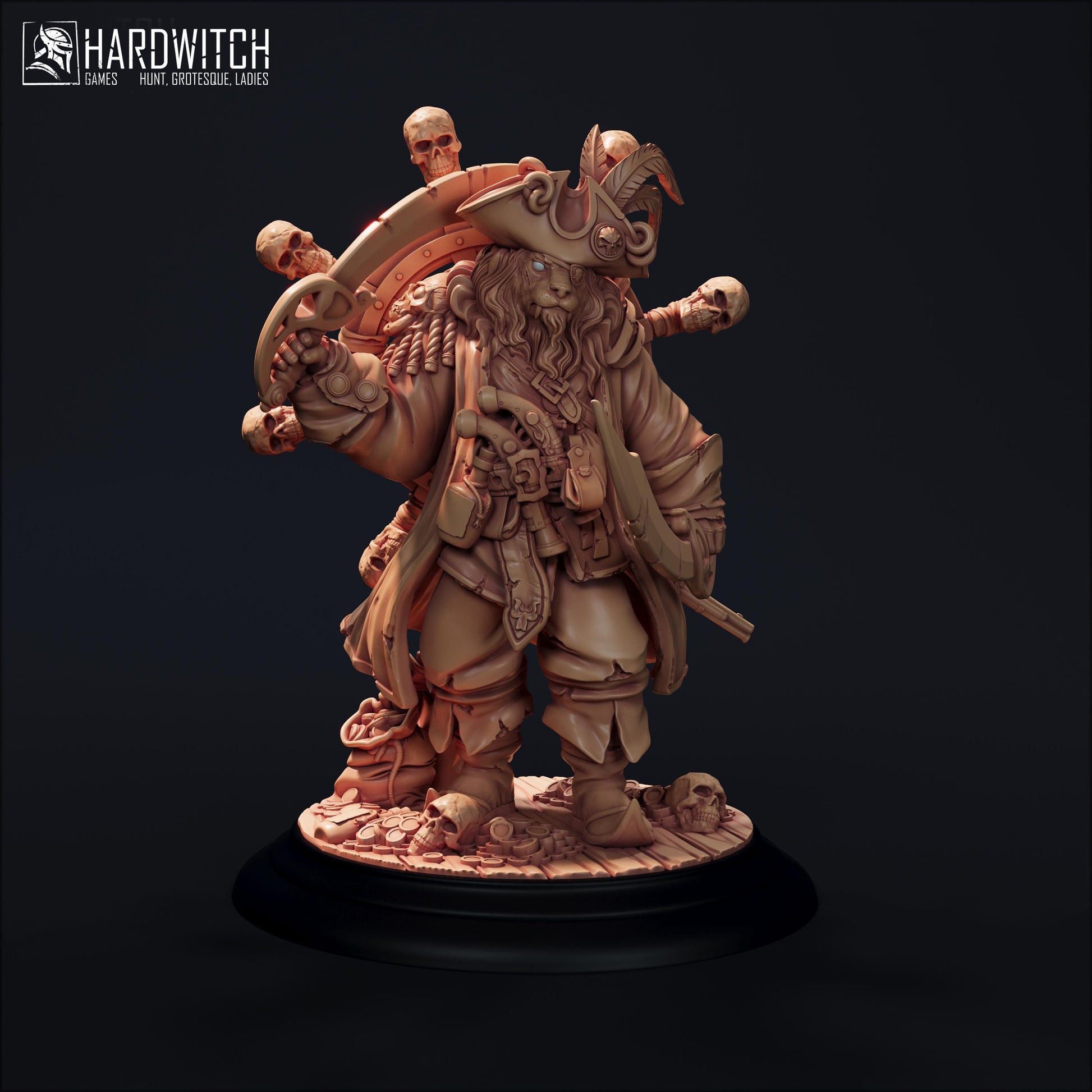Murt Azar Miniature - 28mm / 32mm / 36mm / 75mm - HardWitch Games - Resin Printed Figure for D&D, TTRPGs, and Board Gaming