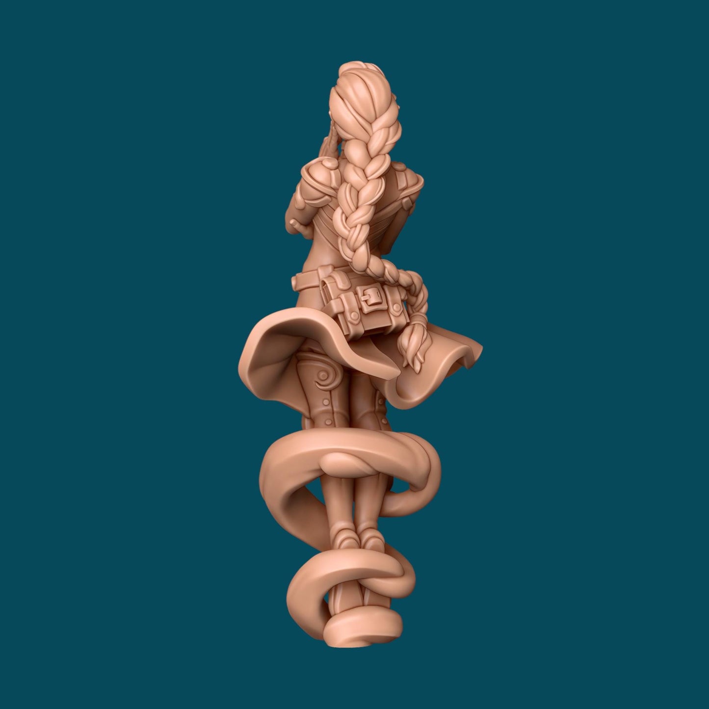 Foehn, Airy Mage Miniature - 28mm / 32mm / 36mm - Awkward Penguin Minis - Resin Printed Figure for D&D, Daggerheart, and Painting