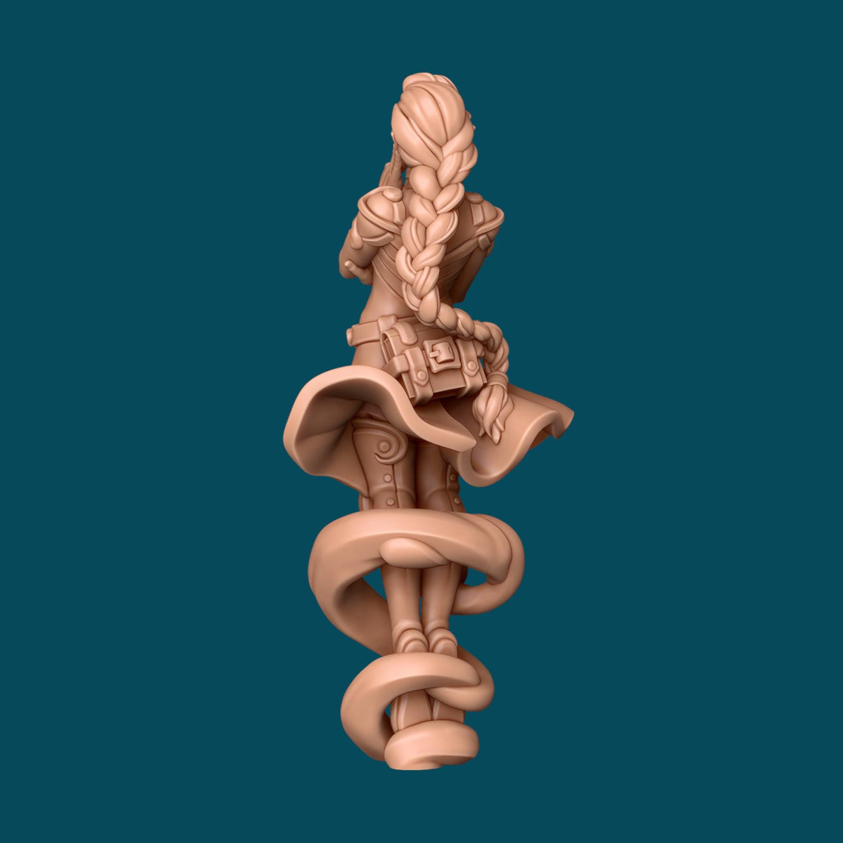 Foehn, Airy Mage Miniature - 28mm / 32mm / 36mm - Awkward Penguin Minis - Resin Printed Figure for D&D, Daggerheart, and Painting