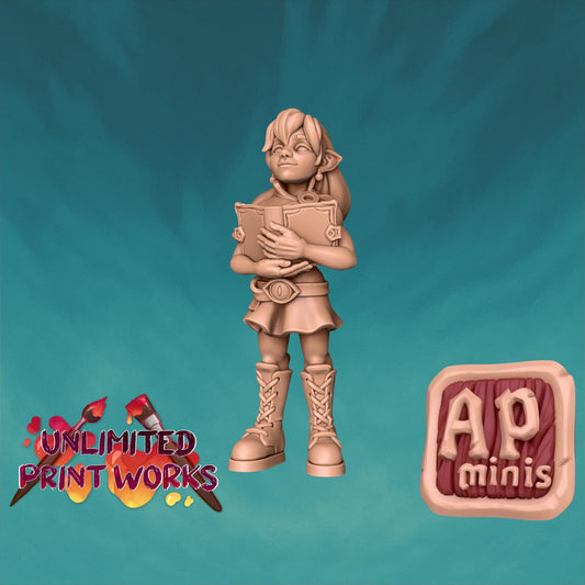 Hadrey, Halfling Warlock Miniature - 28mm / 32mm / 36mm - Awkward Penguin Minis - Resin Printed Figure for D&D, Daggerheart, and Painting