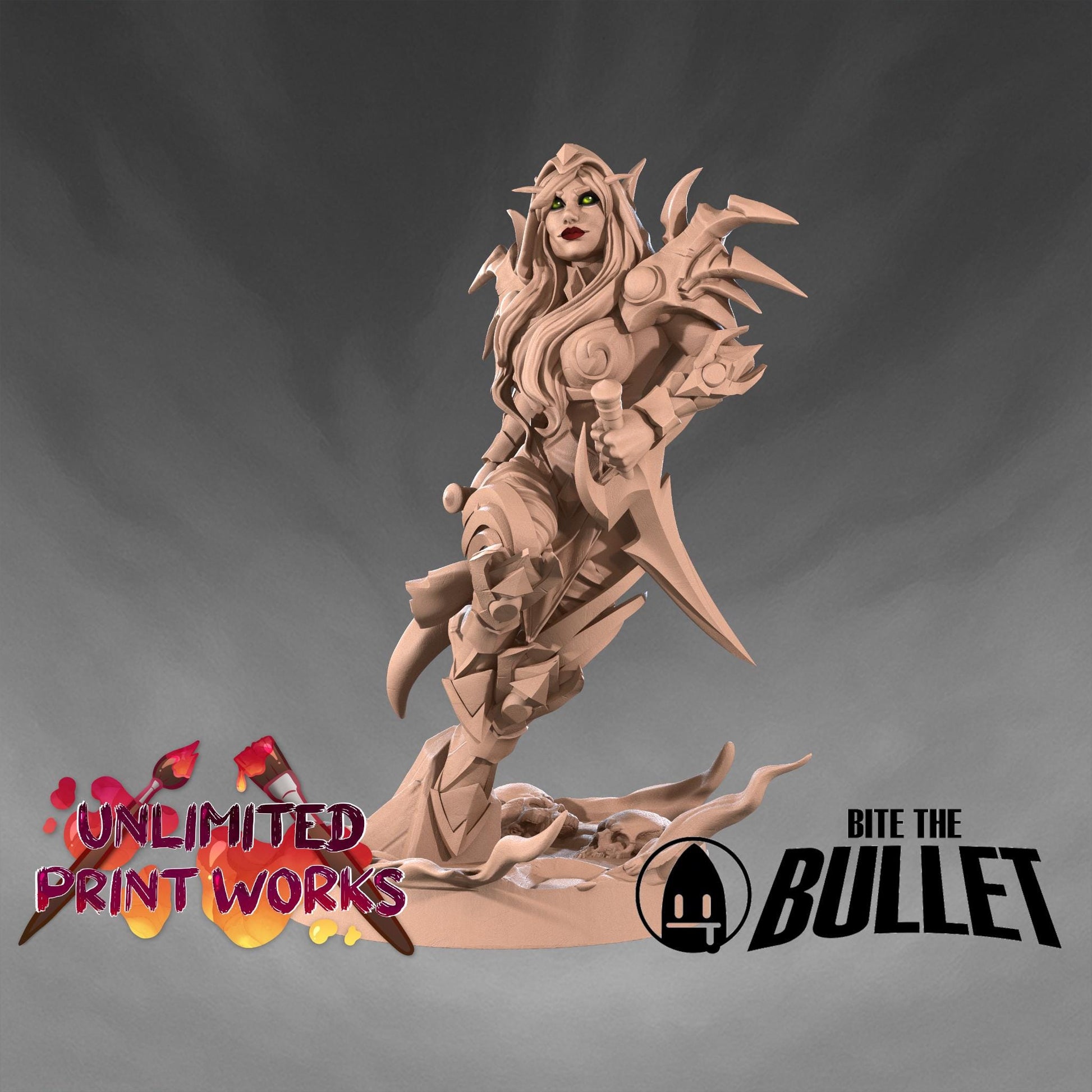 Blood Elf Rogue Miniature - 28mm / 32mm / 36mm - Bite the Bullet - Resin Printed Figure for D&D, TTRPGs, and Board Games