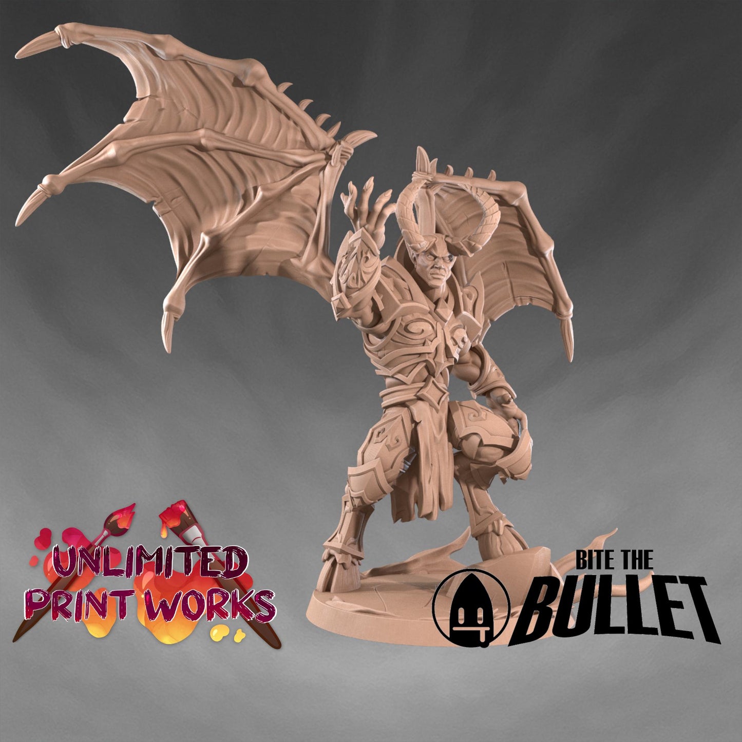 Dreadlord Necromancer Miniature - 28mm / 32mm / 36mm - Bite the Bullet - Resin Printed Figure for D&D, TTRPGs, and Board Games