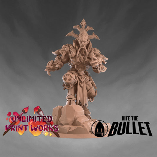 Eredar Warlock Miniature - 28mm / 32mm / 36mm - Bite the Bullet - Resin Printed Figure for D&D, TTRPGs, and Board Games
