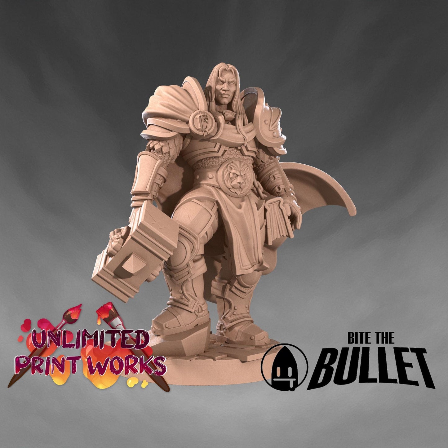 Human Prince Paladin Miniature - 28mm / 32mm / 36mm - Bite the Bullet - Resin Printed Figure for D&D, TTRPGs, and Board Games