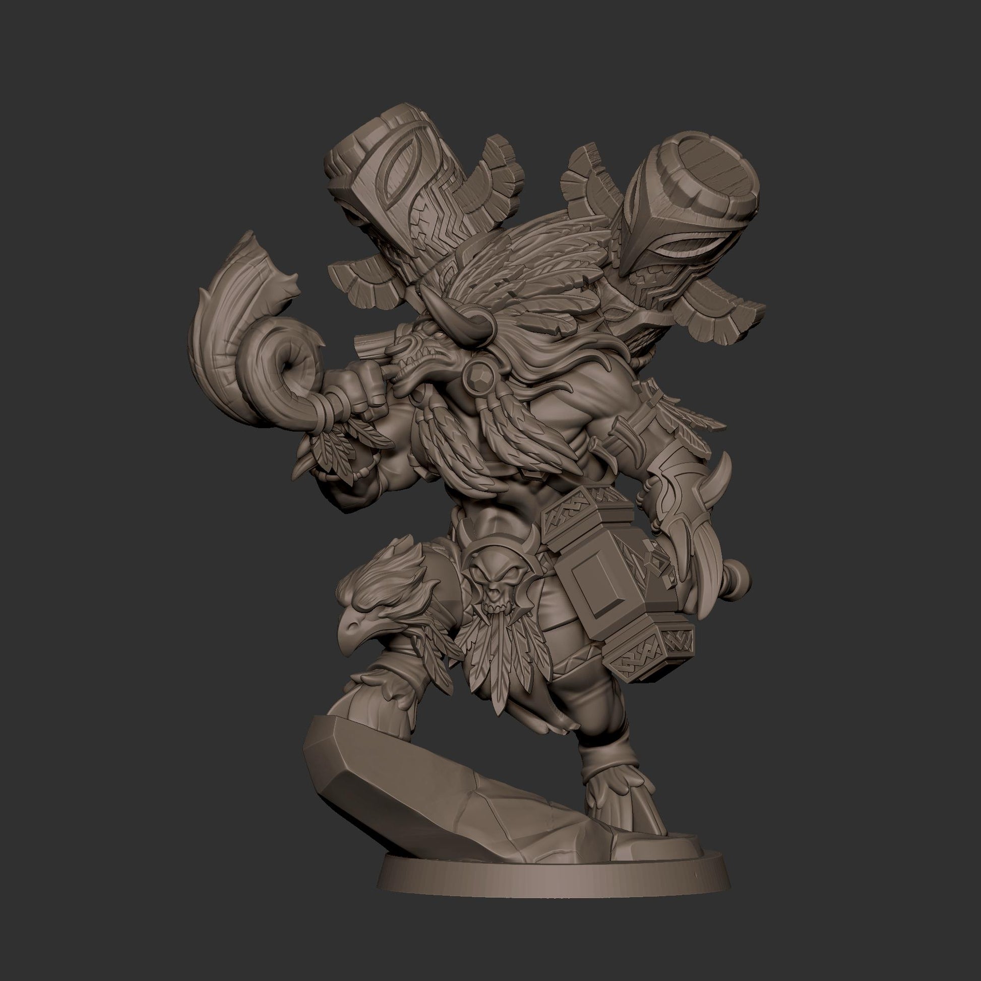 Tauren Chieftain Warrior Miniature - 28mm / 32mm / 36mm - Bite the Bullet - Resin Printed Figure for D&D, TTRPGs, and Board Games