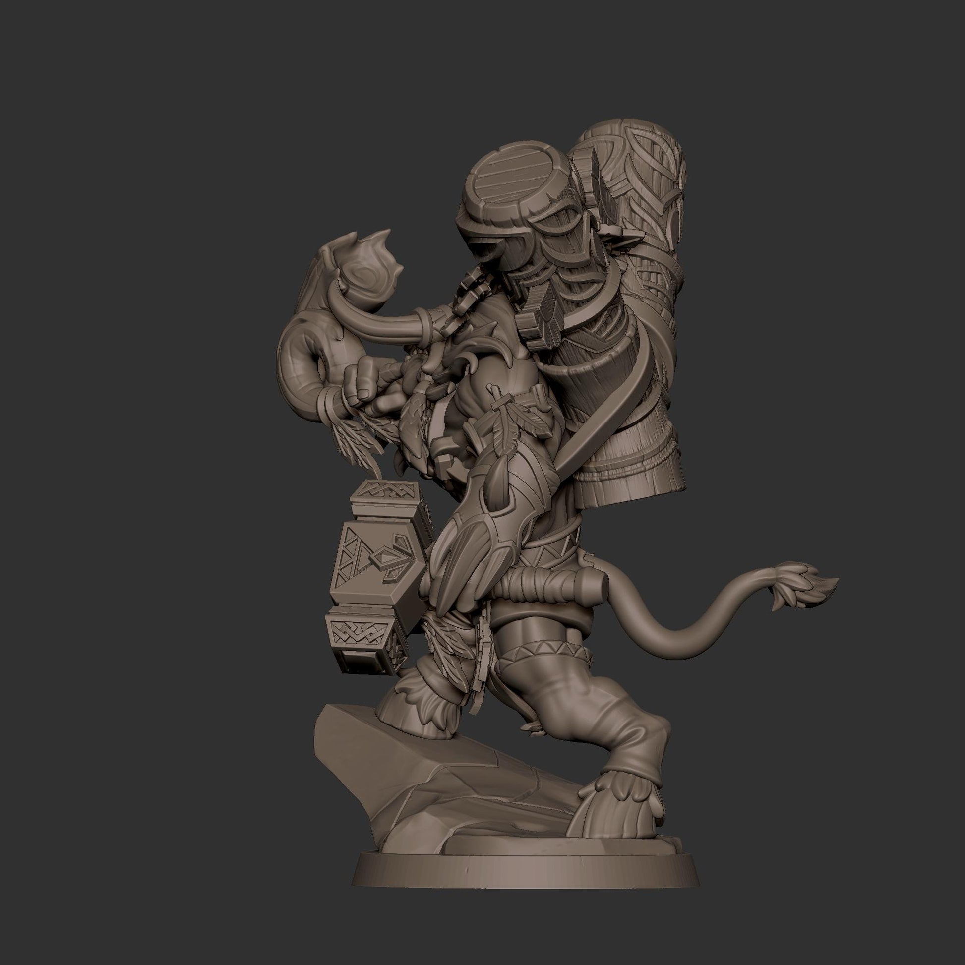 Tauren Chieftain Warrior Miniature - 28mm / 32mm / 36mm - Bite the Bullet - Resin Printed Figure for D&D, TTRPGs, and Board Games