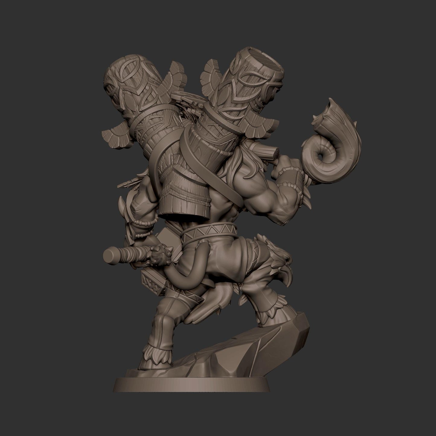 Tauren Chieftain Warrior Miniature - 28mm / 32mm / 36mm - Bite the Bullet - Resin Printed Figure for D&D, TTRPGs, and Board Games
