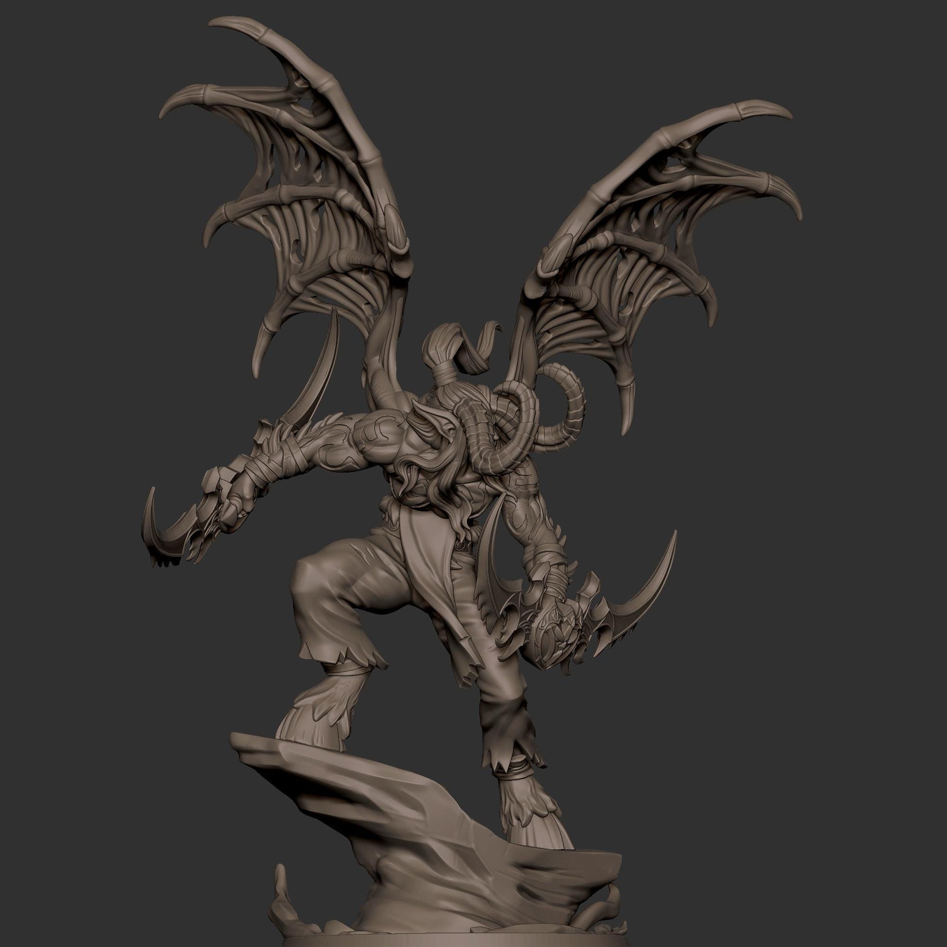Night Elf Demon Hunter Miniature - 28mm / 32mm / 36mm - Bite the Bullet - Resin Printed Figure for D&D, TTRPGs, and Board Games