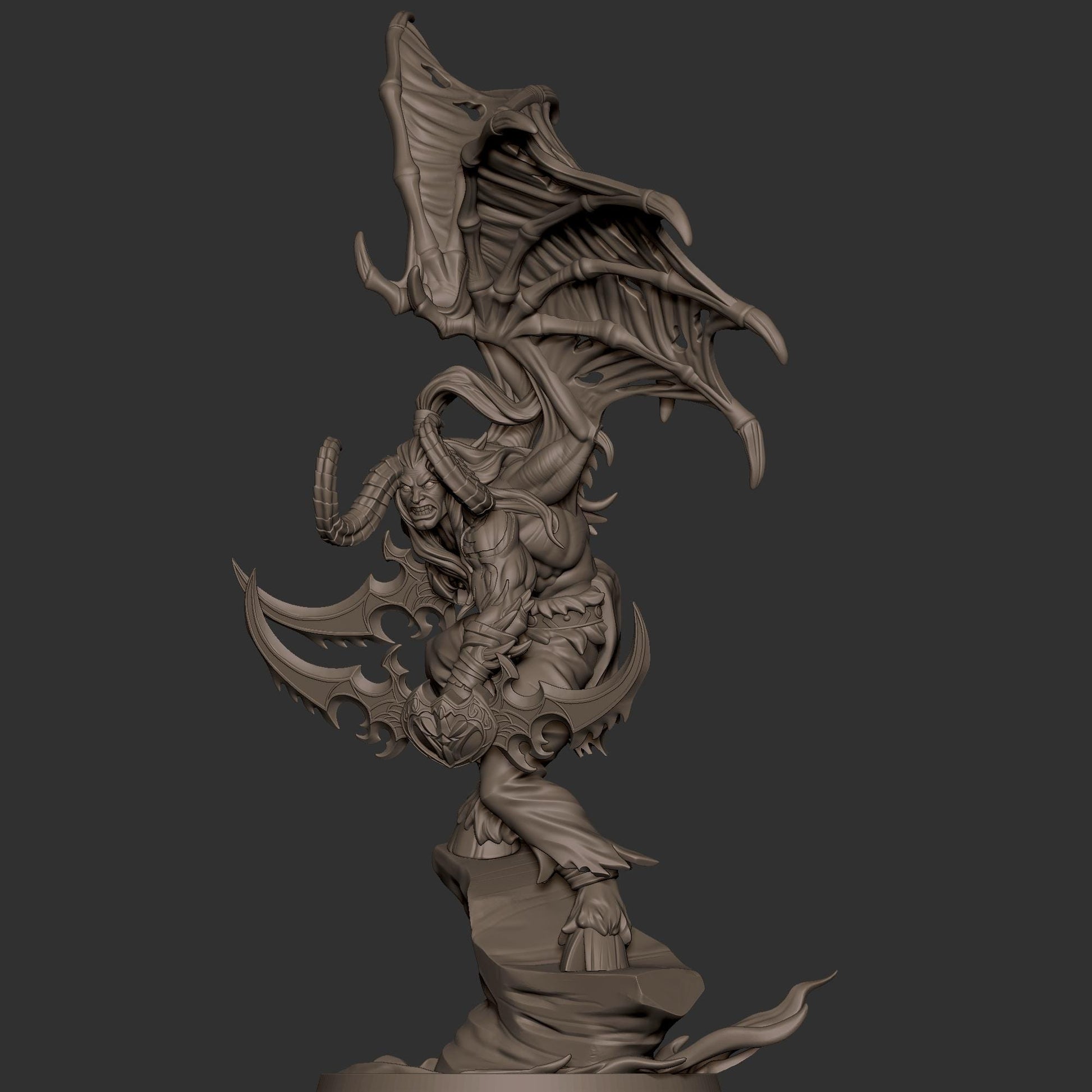 Night Elf Demon Hunter Miniature - 28mm / 32mm / 36mm - Bite the Bullet - Resin Printed Figure for D&D, TTRPGs, and Board Games